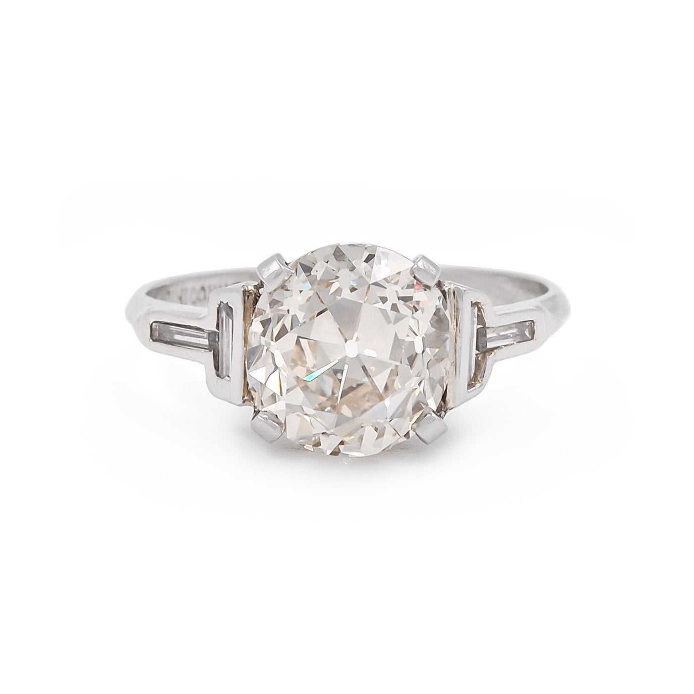 Art Deco Old European Cut Diamond Engagement Ring
