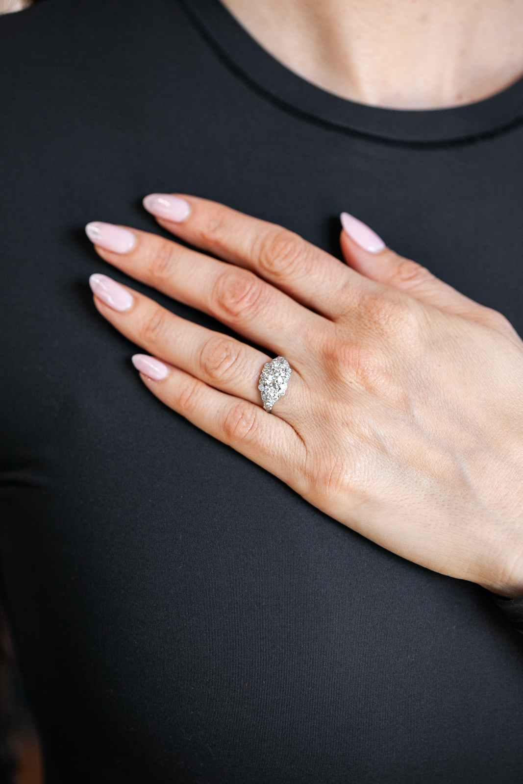 Art Deco 1.02 Carat Old European Cut Diamond Engagement Ring