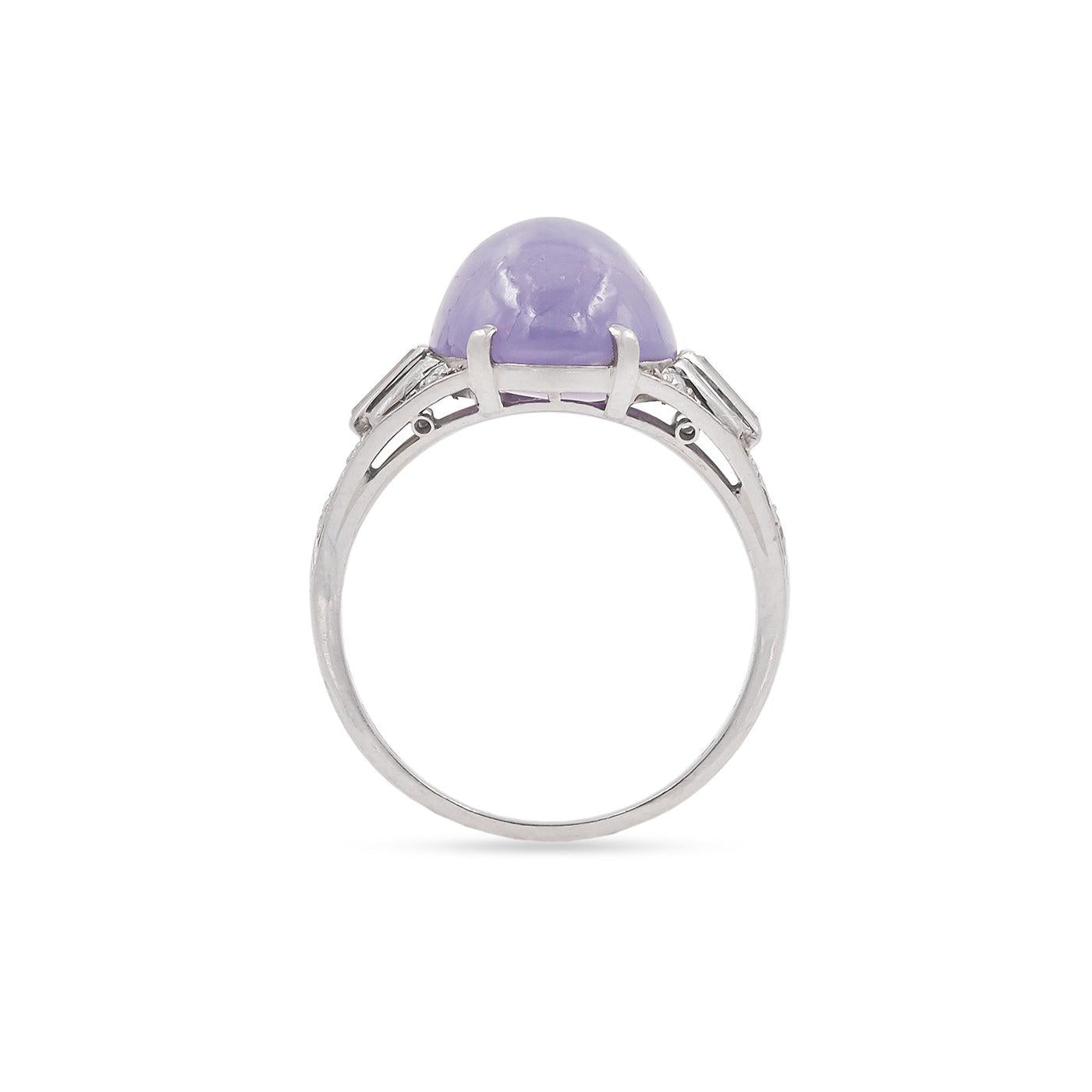 Art Deco 12.50 Ct. Violet Star Sapphire & Diamond Ring from Birks Ryrie