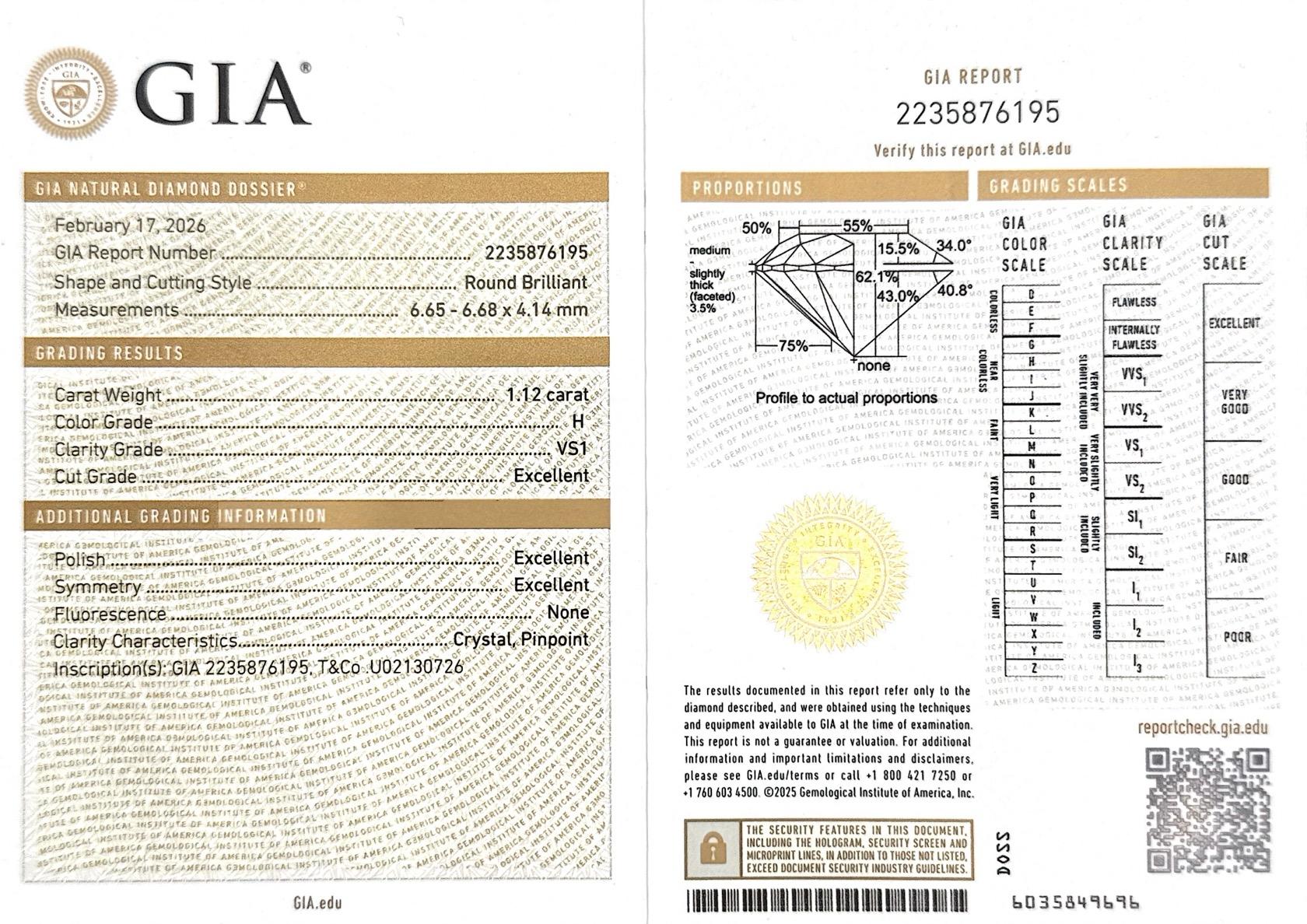 Vintage 1.12 Ct. Round Brilliant Cut Diamond Solitaire Wedding Ring Set from T&C