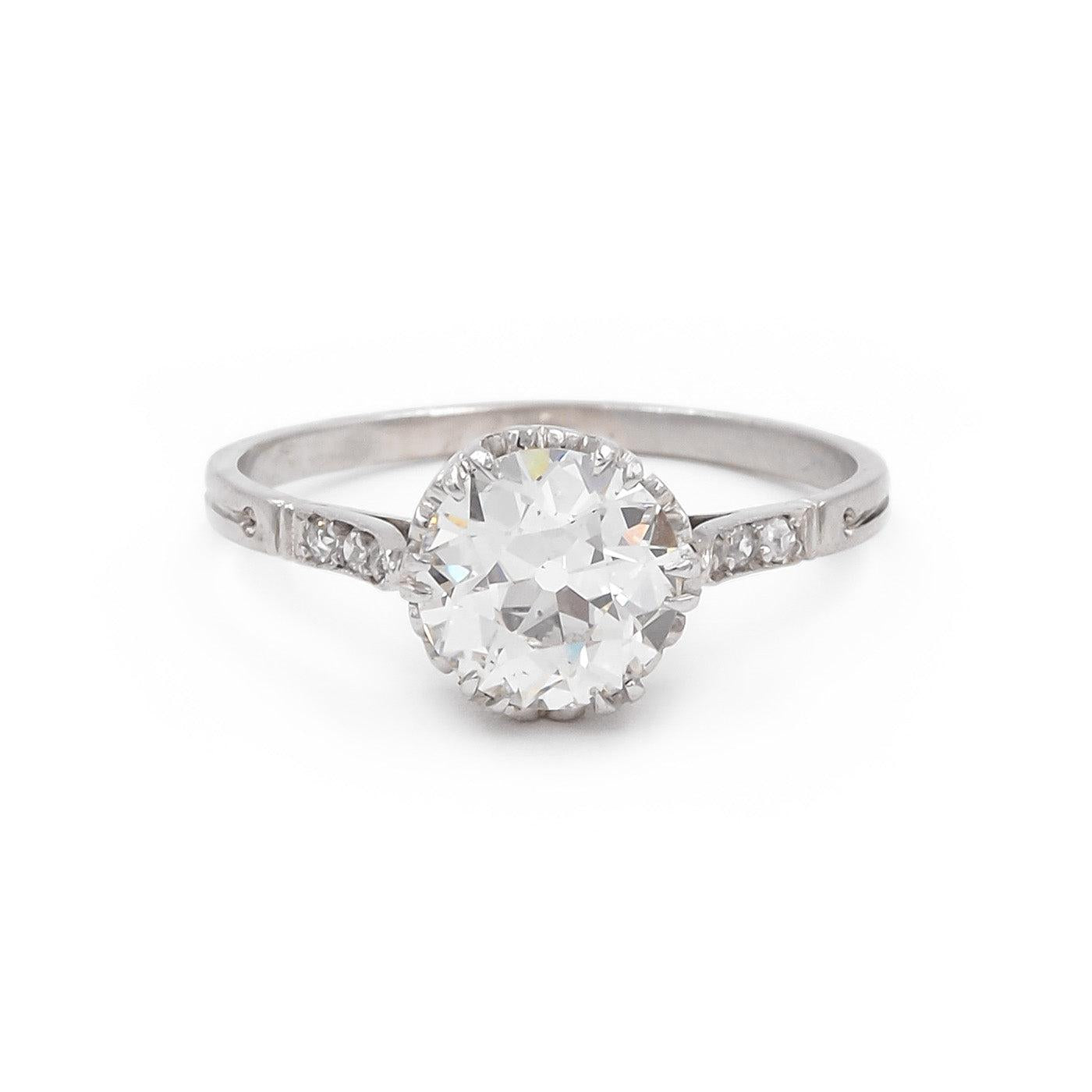 Edwardian 1.50 Ct. Old European Cut Diamond Engagement Ring