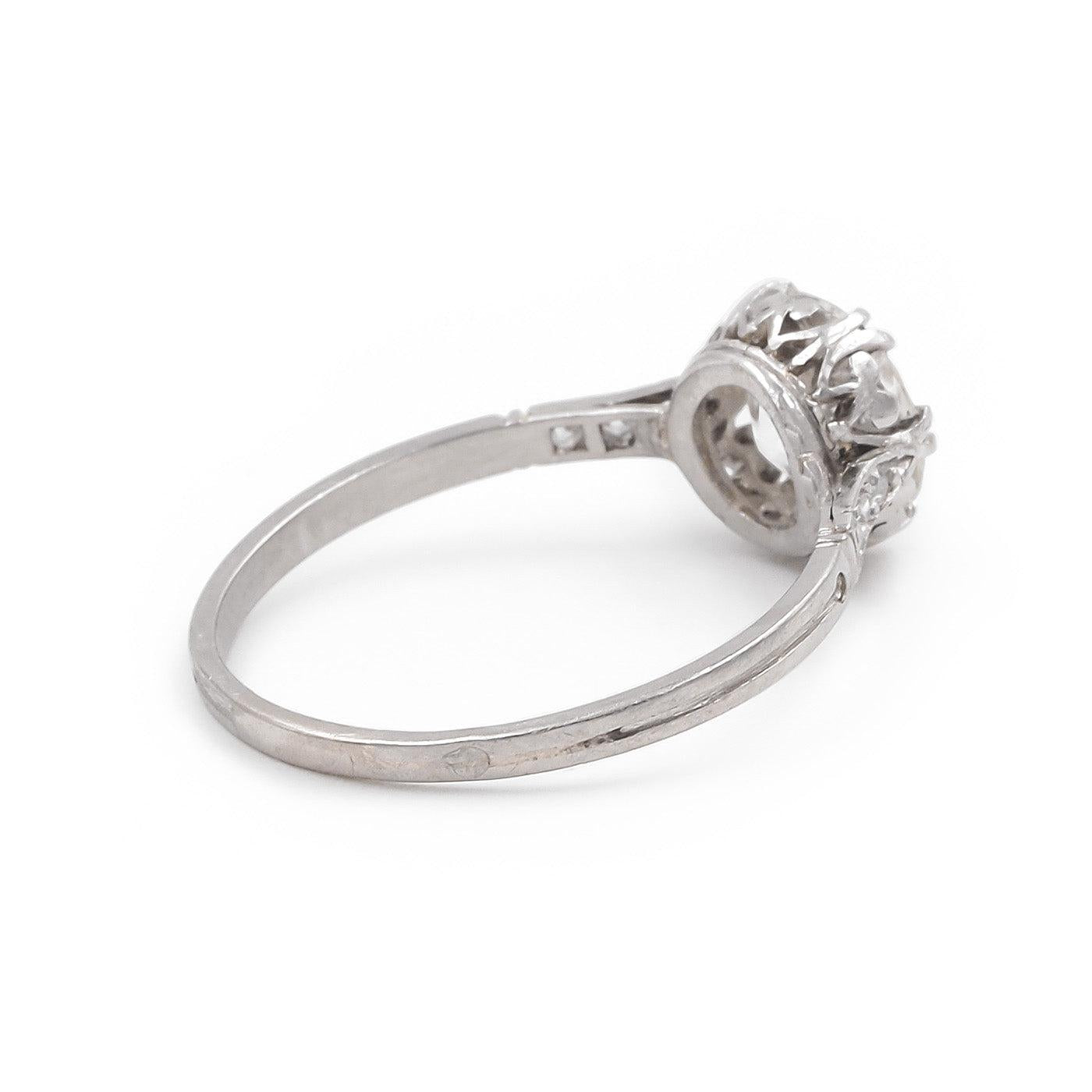 Edwardian 1.50 Ct. Old European Cut Diamond Engagement Ring