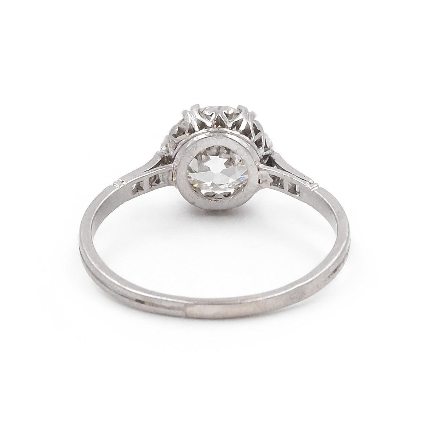 Edwardian 1.50 Ct. Old European Cut Diamond Engagement Ring