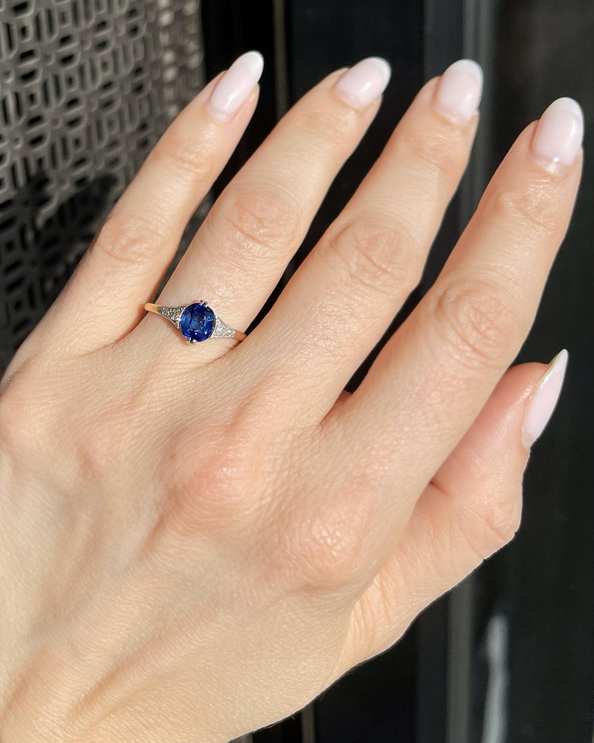 Edwardian 1.52 Ct. Sapphire & Diamond Ring