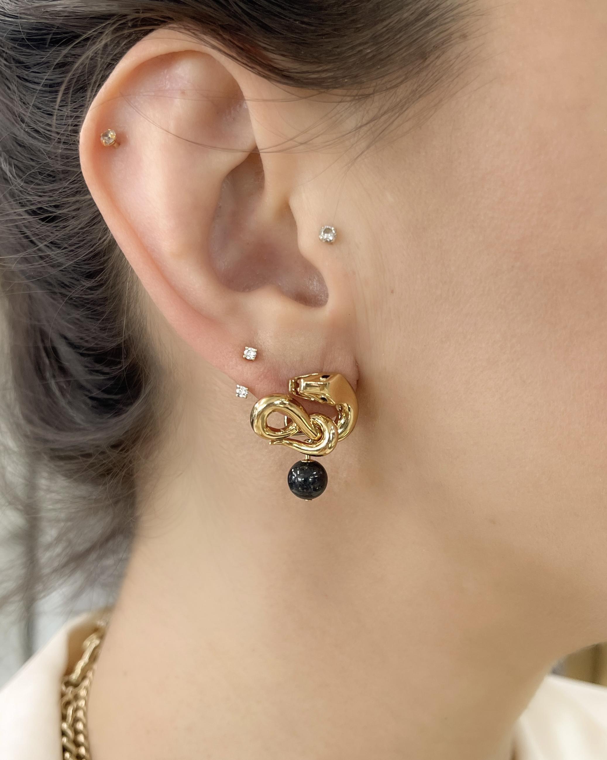Serpent & Black Jade 'Trouble' Earrings by Boucheron