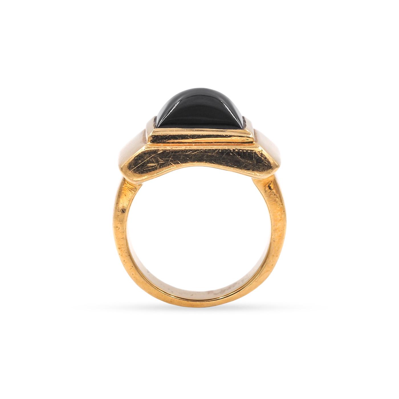 Vintage Pyramidal Onyx Ring