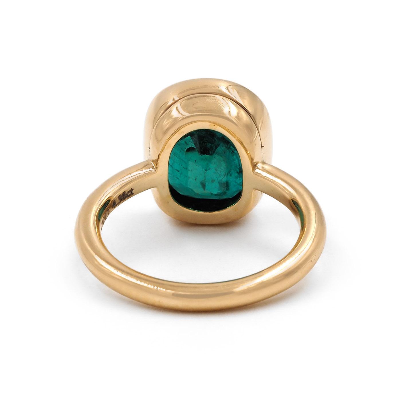 4.36 Ct. Cushion-Shaped Emerald Solitaire Ring from Bespoke by Platt