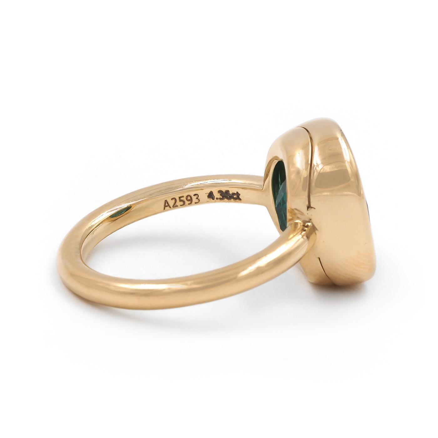 4.36 Ct. Cushion-Shaped Emerald Solitaire Ring from Bespoke by Platt