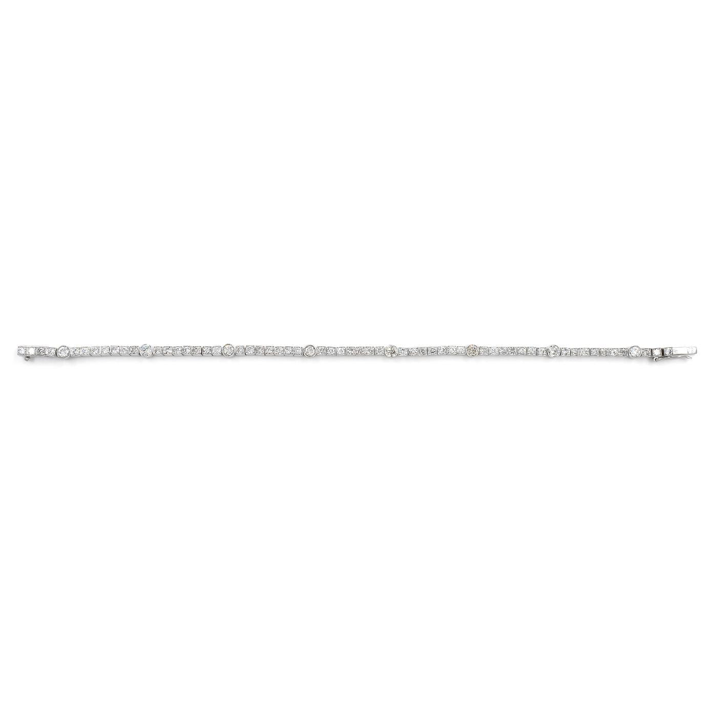 Vintage 3.00 Ctw. Diamond Line Bracelet