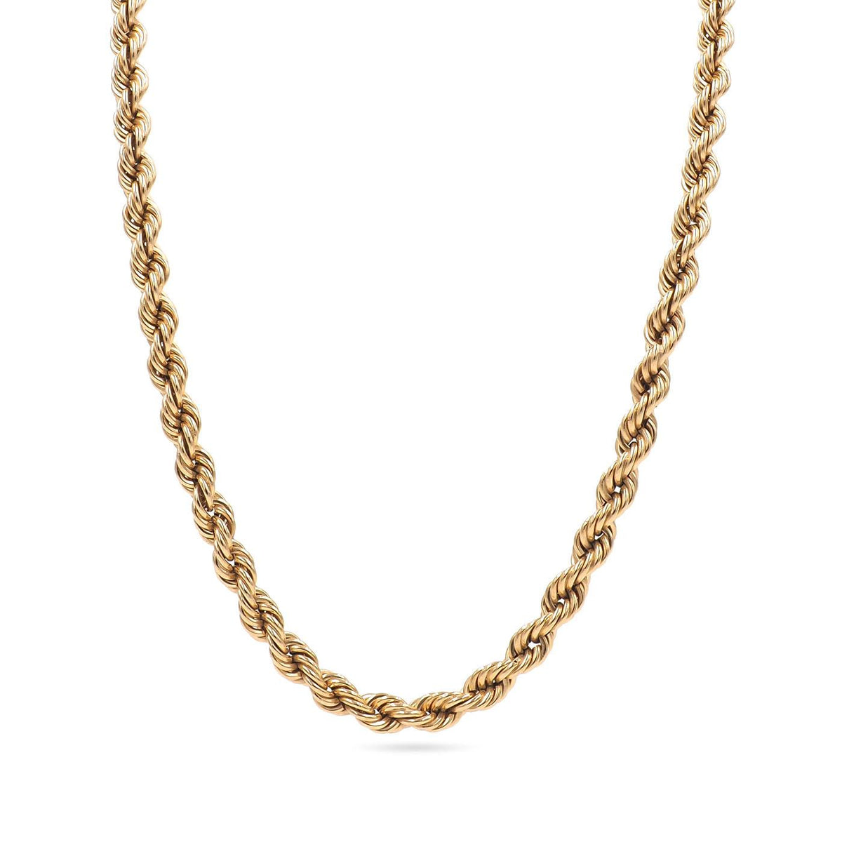 Vintage 'Twisted Rope' Gold Chain Necklace