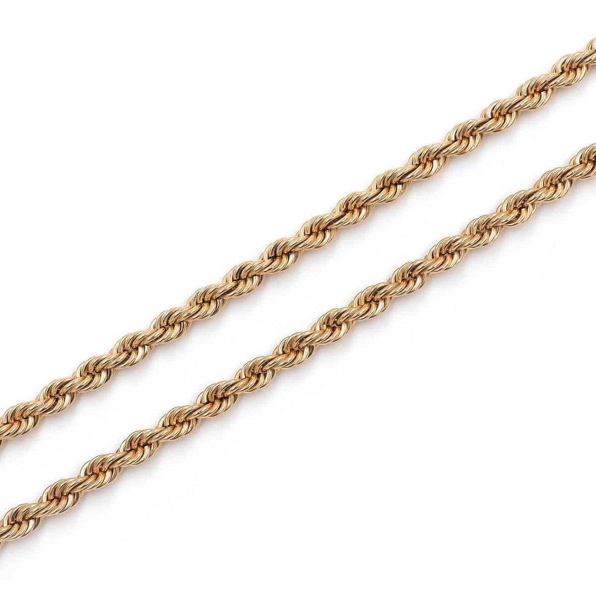 Vintage 'Twisted Rope' Gold Chain Necklace