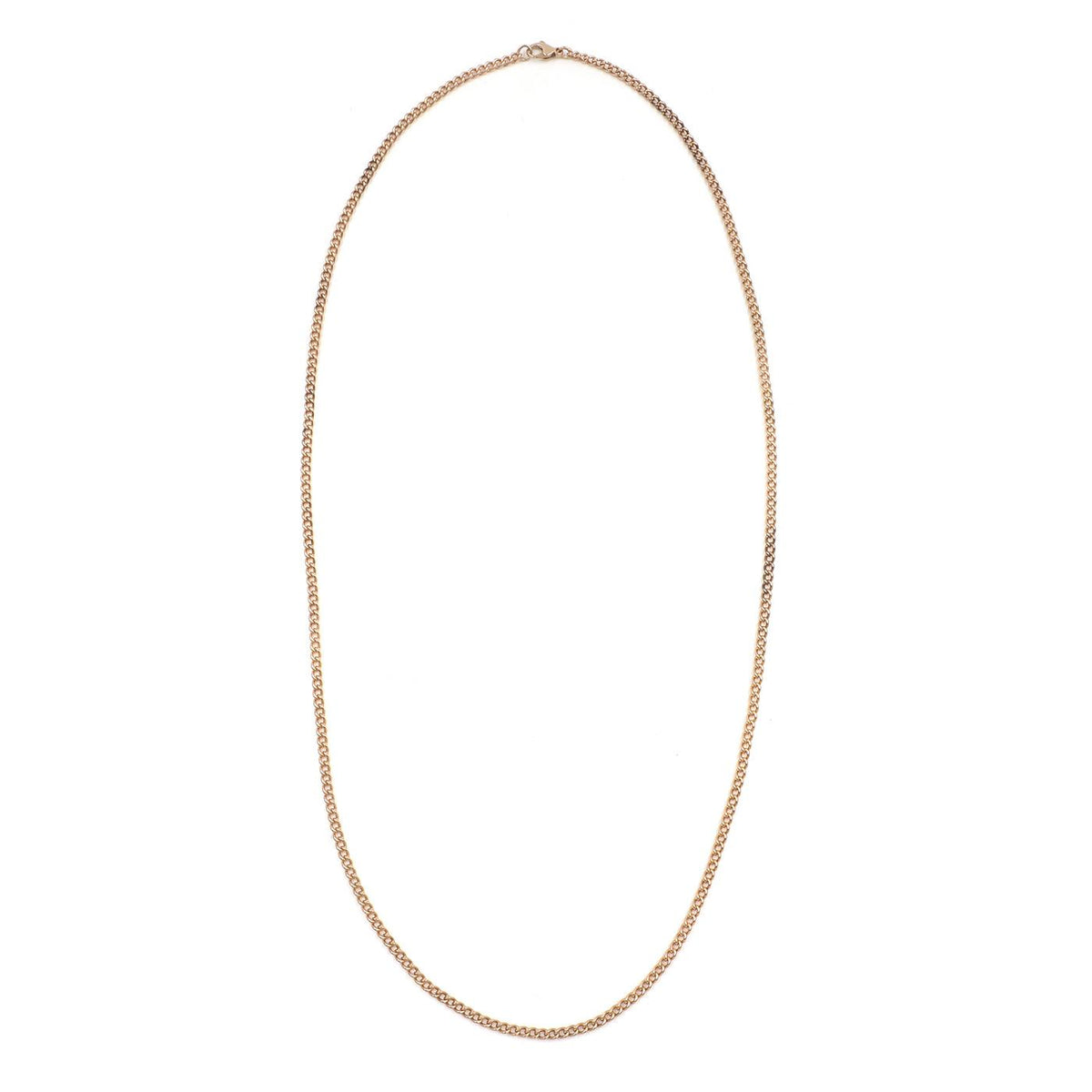 Vintage Curb Link Gold Chain Necklace