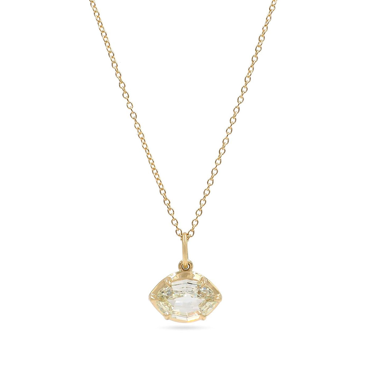 1.45 Ct. Oval Step Cut Diamond Pendant Necklace from Bespoke by Platt