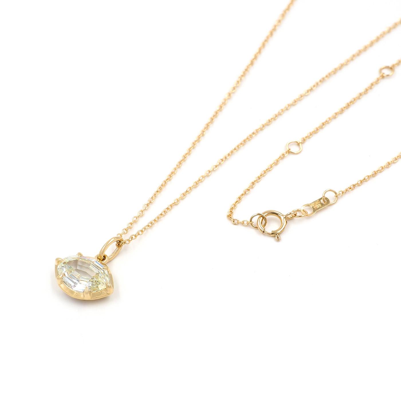 1.45 Ct. Oval Step Cut Diamond Pendant Necklace from Bespoke by Platt