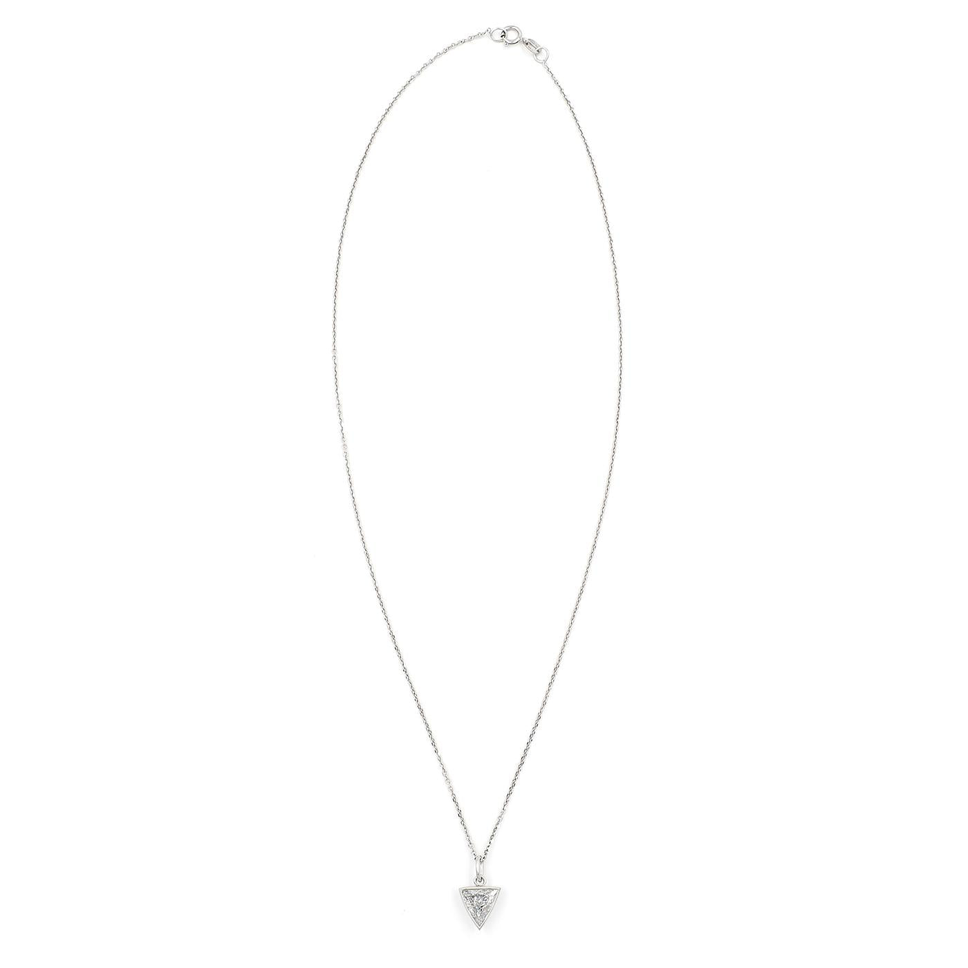 1.01 Ct. Trillion Cut Diamond Pendant Necklace from Bespoke by Platt