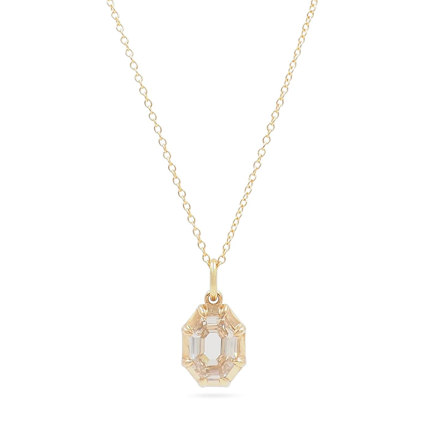 1.19 Ct. Octagonal Step Cut Diamond Pendant Necklace from Bespoke by Platt