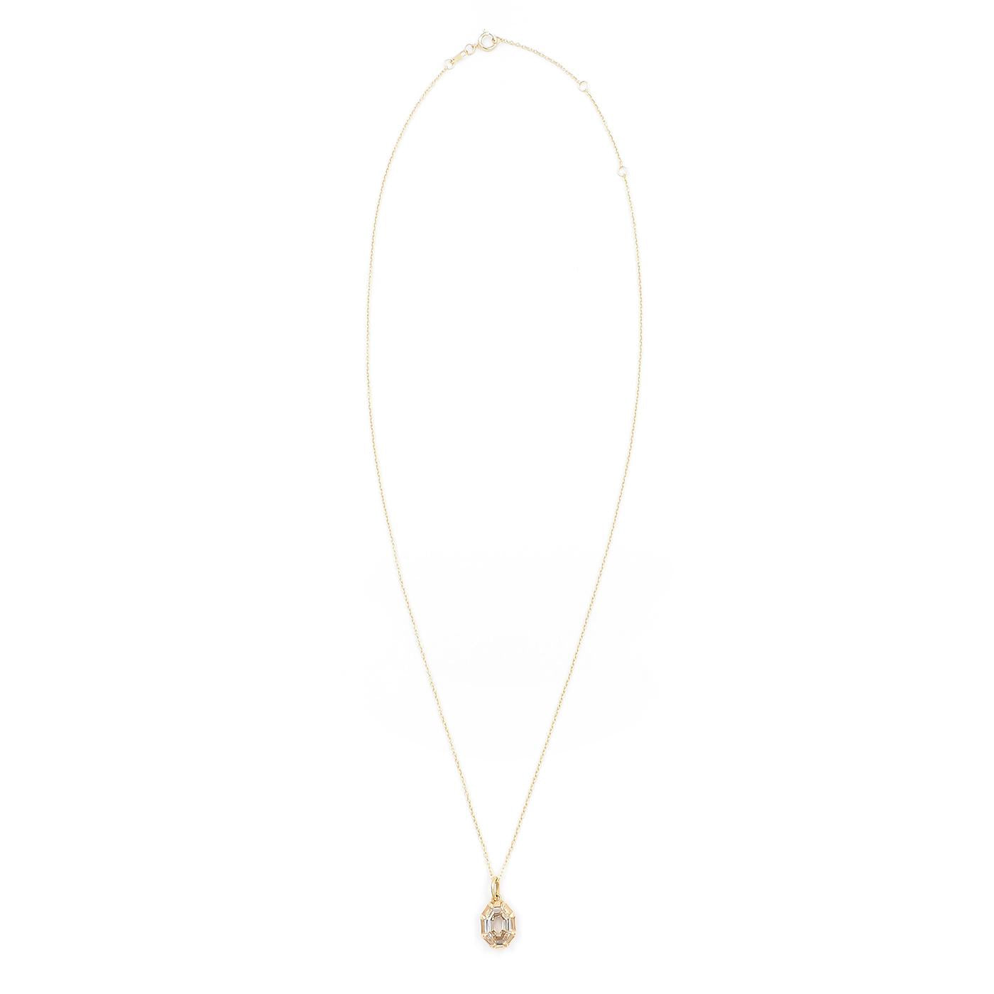 1.19 Ct. Octagonal Step Cut Diamond Pendant Necklace from Bespoke by Platt