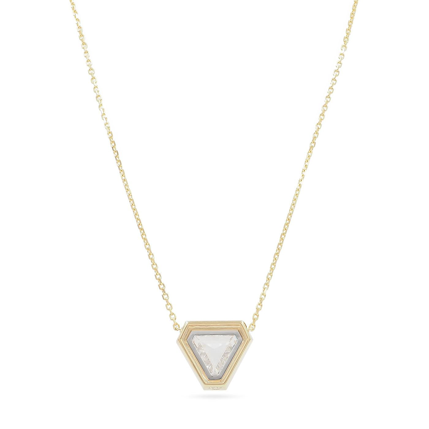 3.23 Ct. Triangular Step Cut Diamond Pendant Necklace from Bespoke by Platt