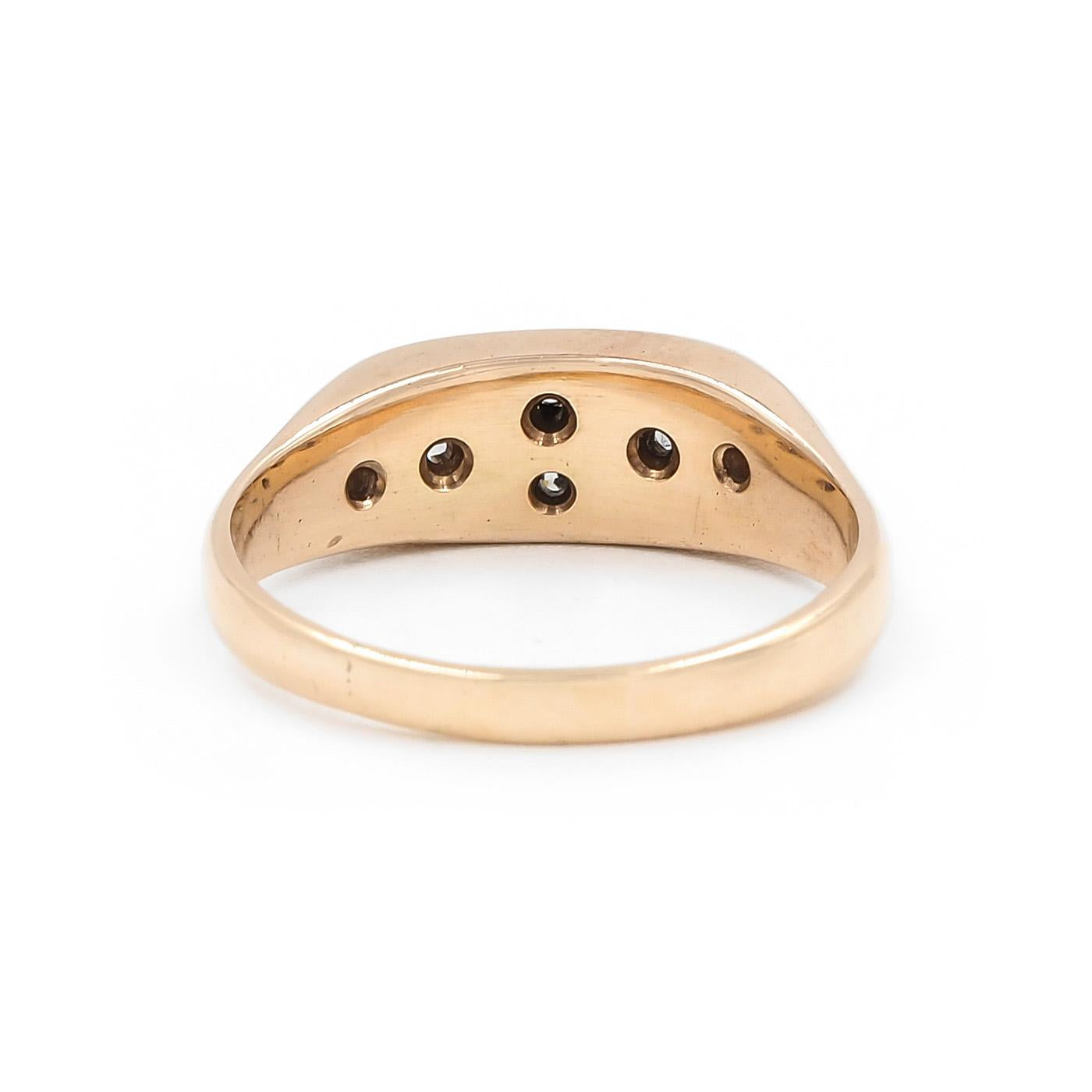 Vintage 6-Stone Diamond Gypsy Ring