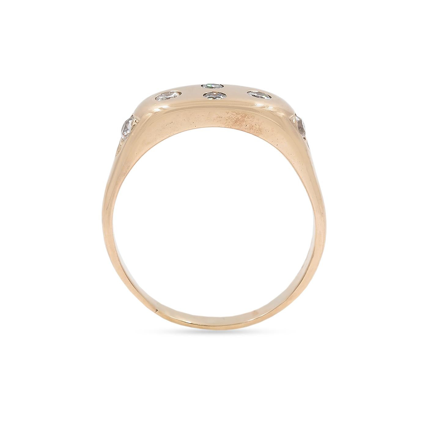 Vintage 3-Stone Diamond Gypsy Ring