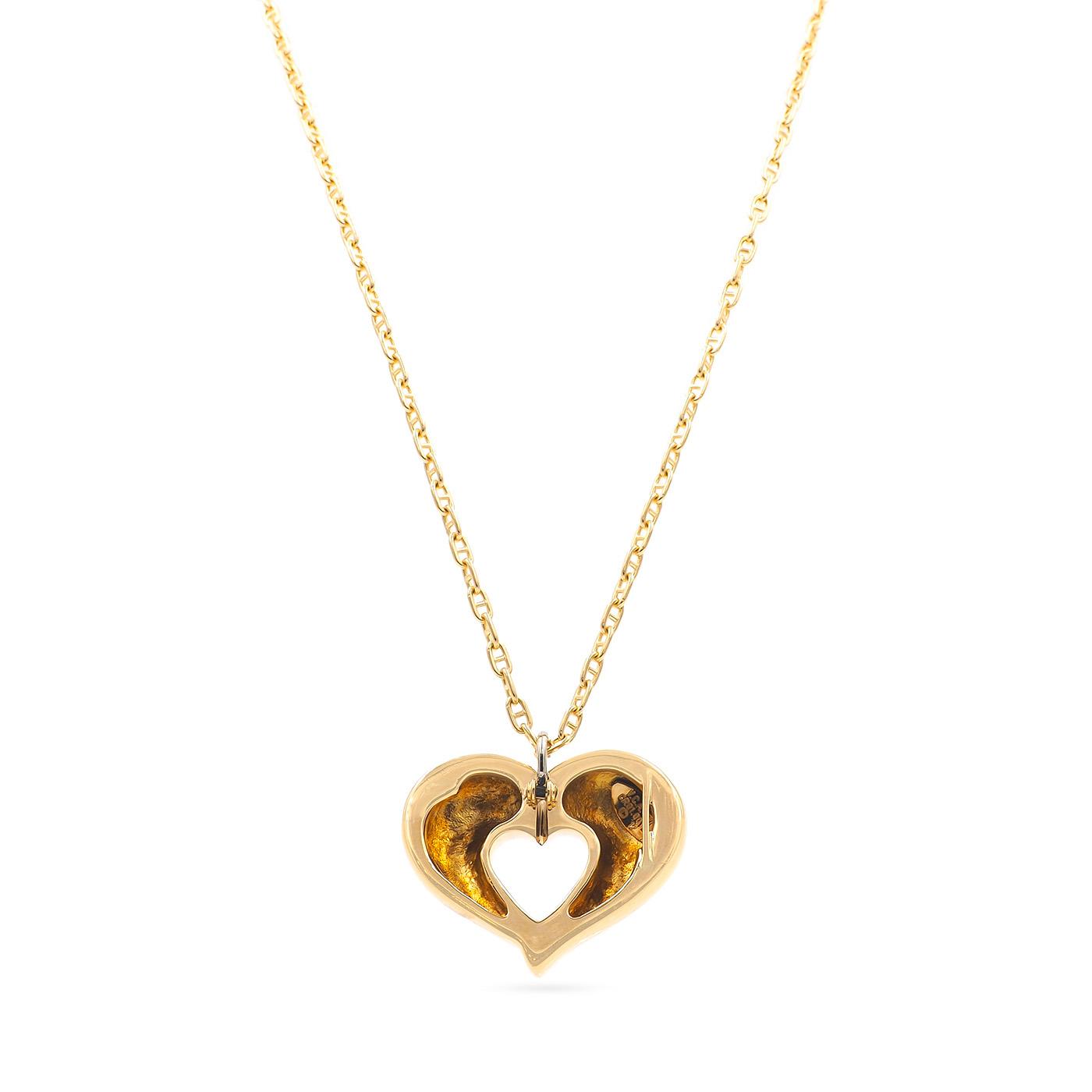 Vintage Puffy Heart Pendant Necklace by Van Cleef & Arpels