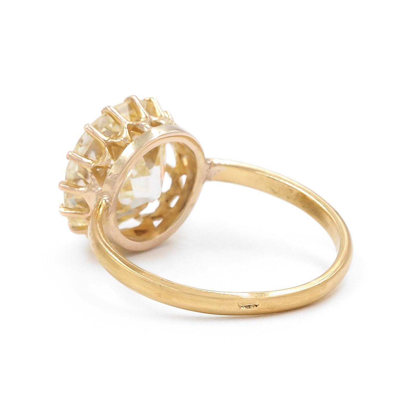 Edwardian 3.99 Ct. Old European Cut Diamond Solitaire Engagement Ring