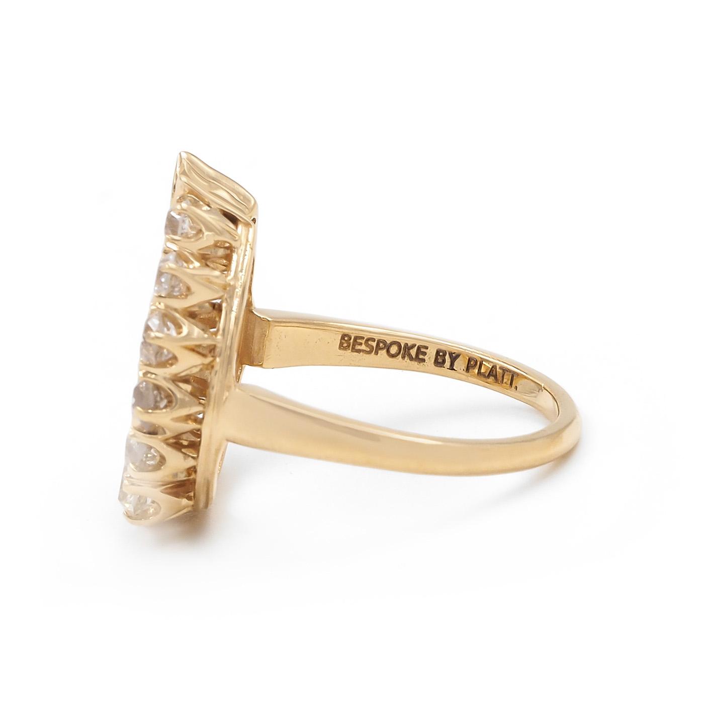 2.00 Ctw. Old Mine Cut Diamond Horseshoe Ring from Bespoke by Platt