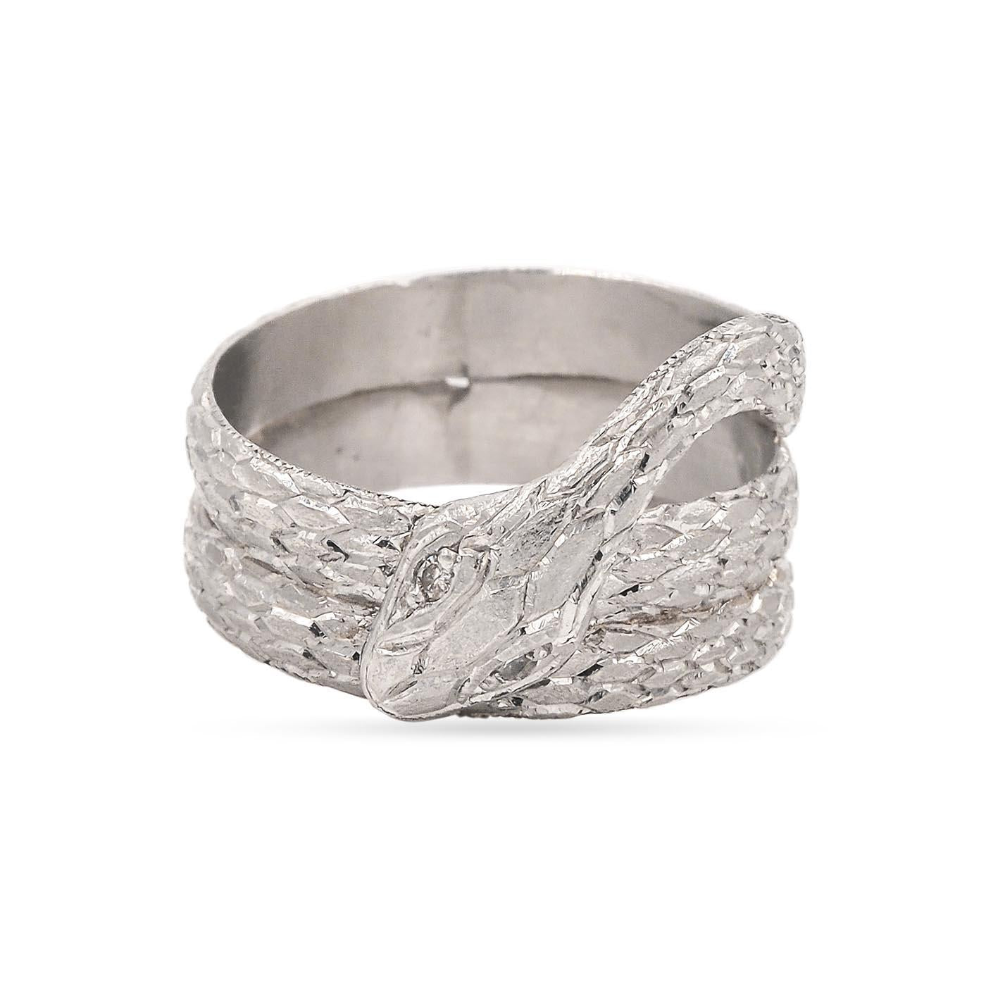 Mid-Century Coiled Snake Ring