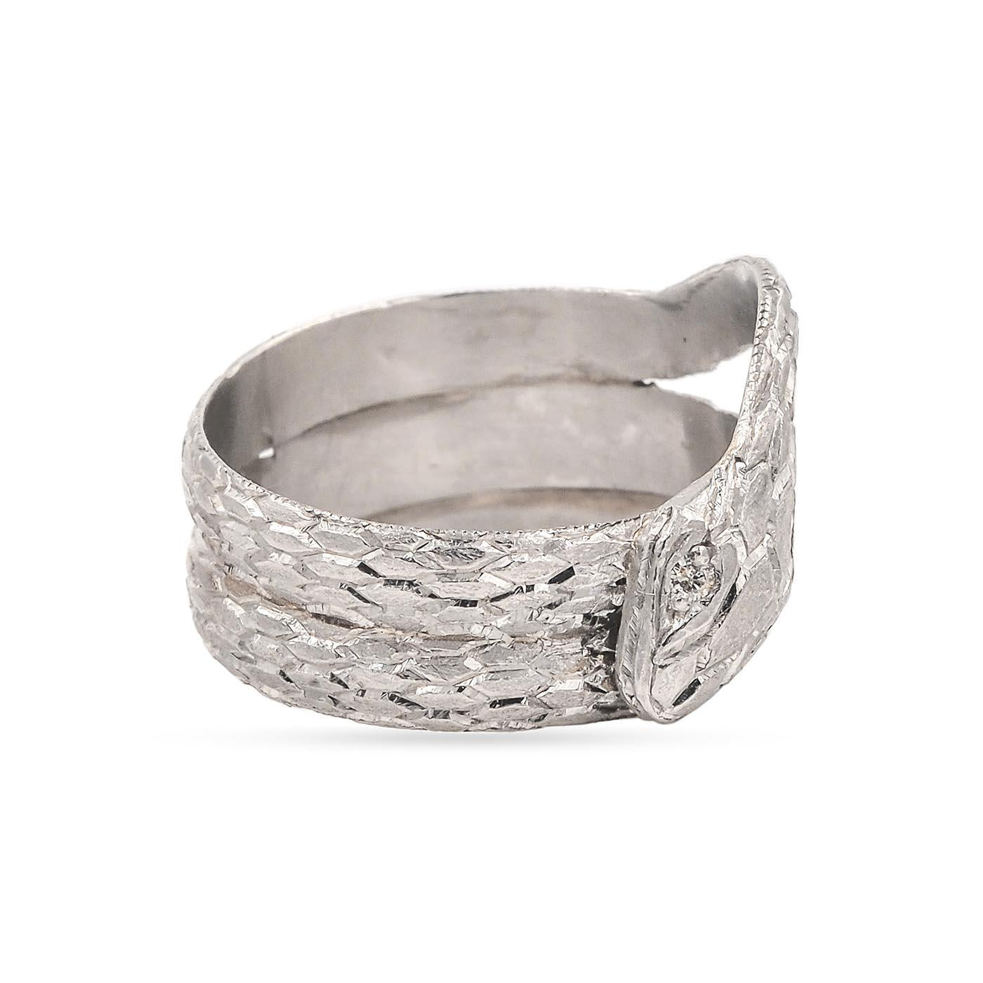 Mid-Century Coiled Snake Ring
