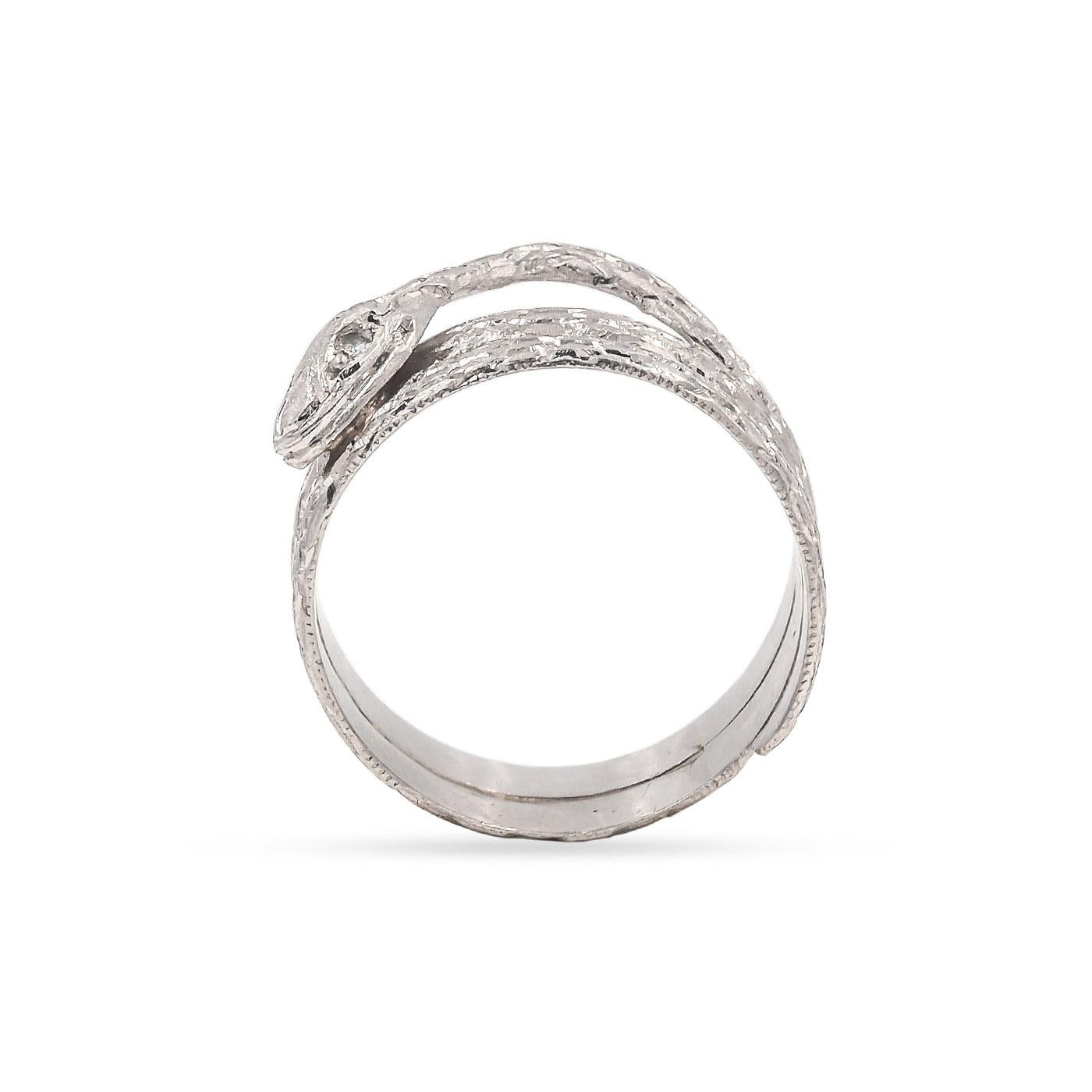 Mid-Century Coiled Snake Ring