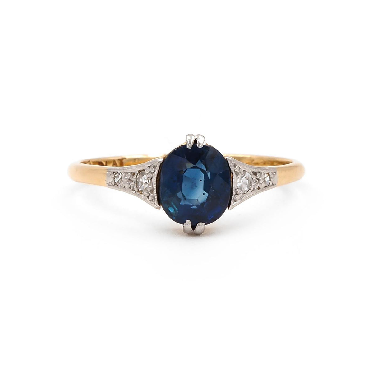 Edwardian 1.52 Ct. Sapphire & Diamond Ring
