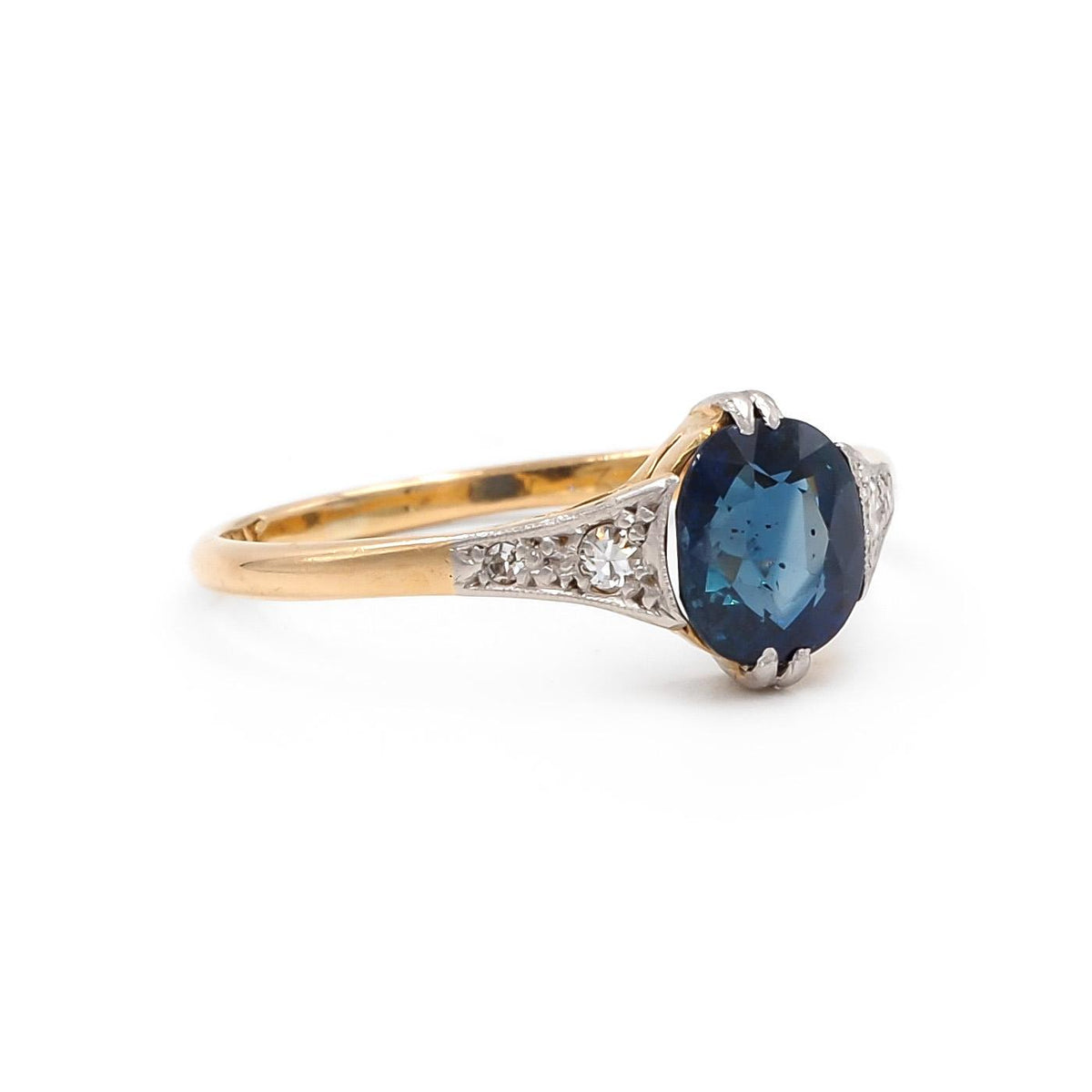 Edwardian 1.52 Ct. Sapphire & Diamond Ring