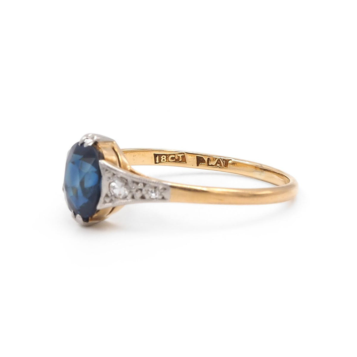 Edwardian 1.52 Ct. Sapphire & Diamond Ring