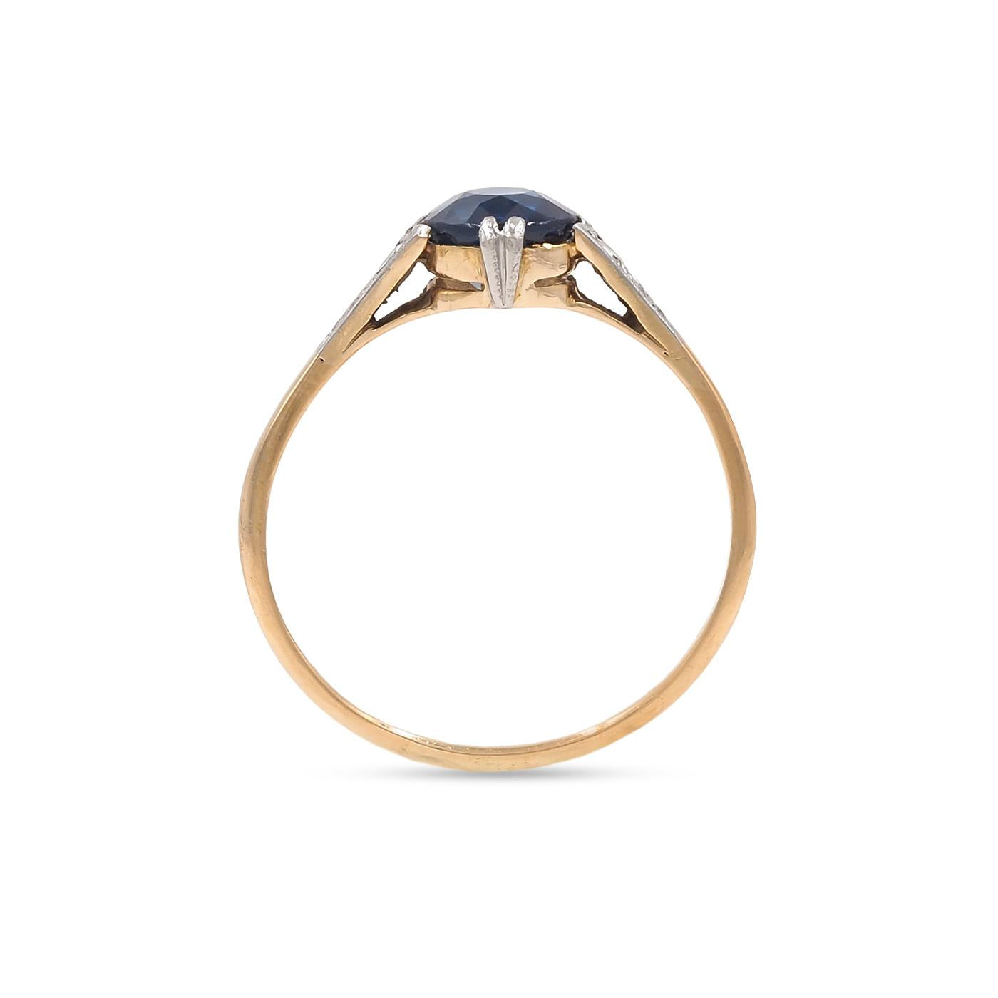 Edwardian 1.52 Ct. Sapphire & Diamond Ring