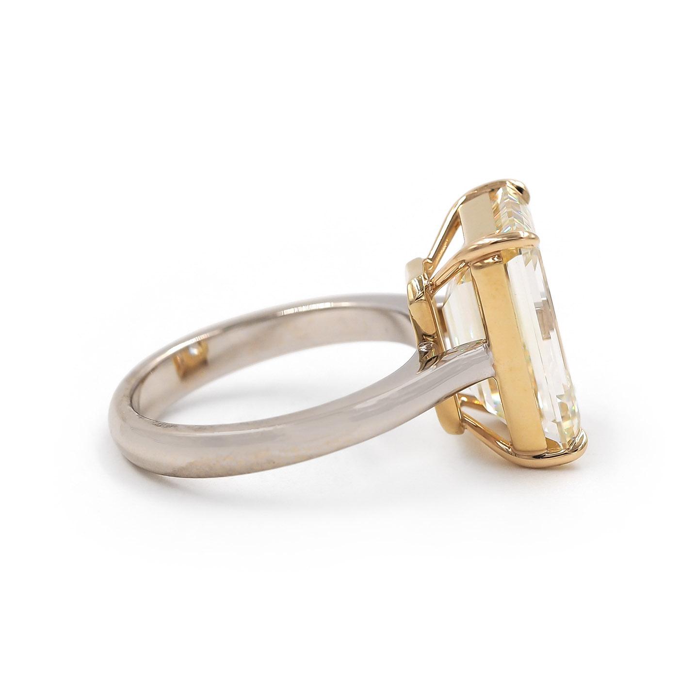 8.45 Ct. Emerald Cut Diamond Solitaire Engagement Ring from Bespoke by Platt