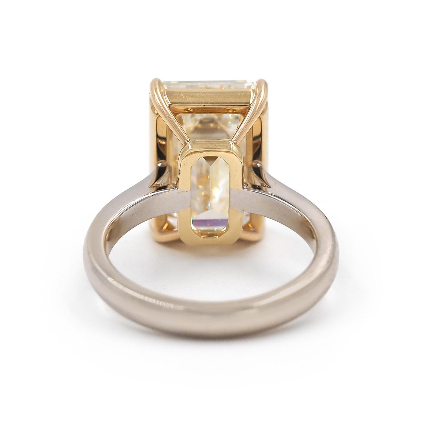 8.45 Ct. Emerald Cut Diamond Solitaire Engagement Ring from Bespoke by Platt