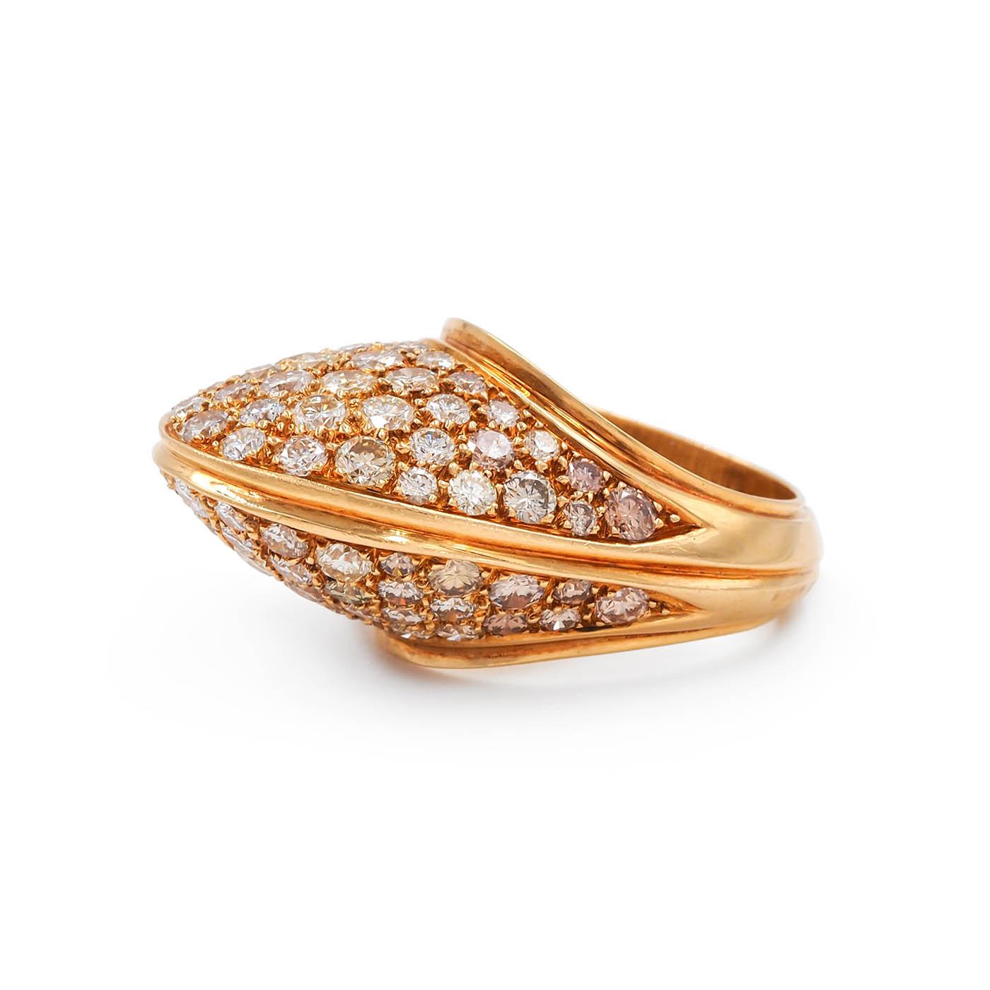 Vintage 2.50 Ctw. Round Brilliant Cut Diamond High Dome Ring