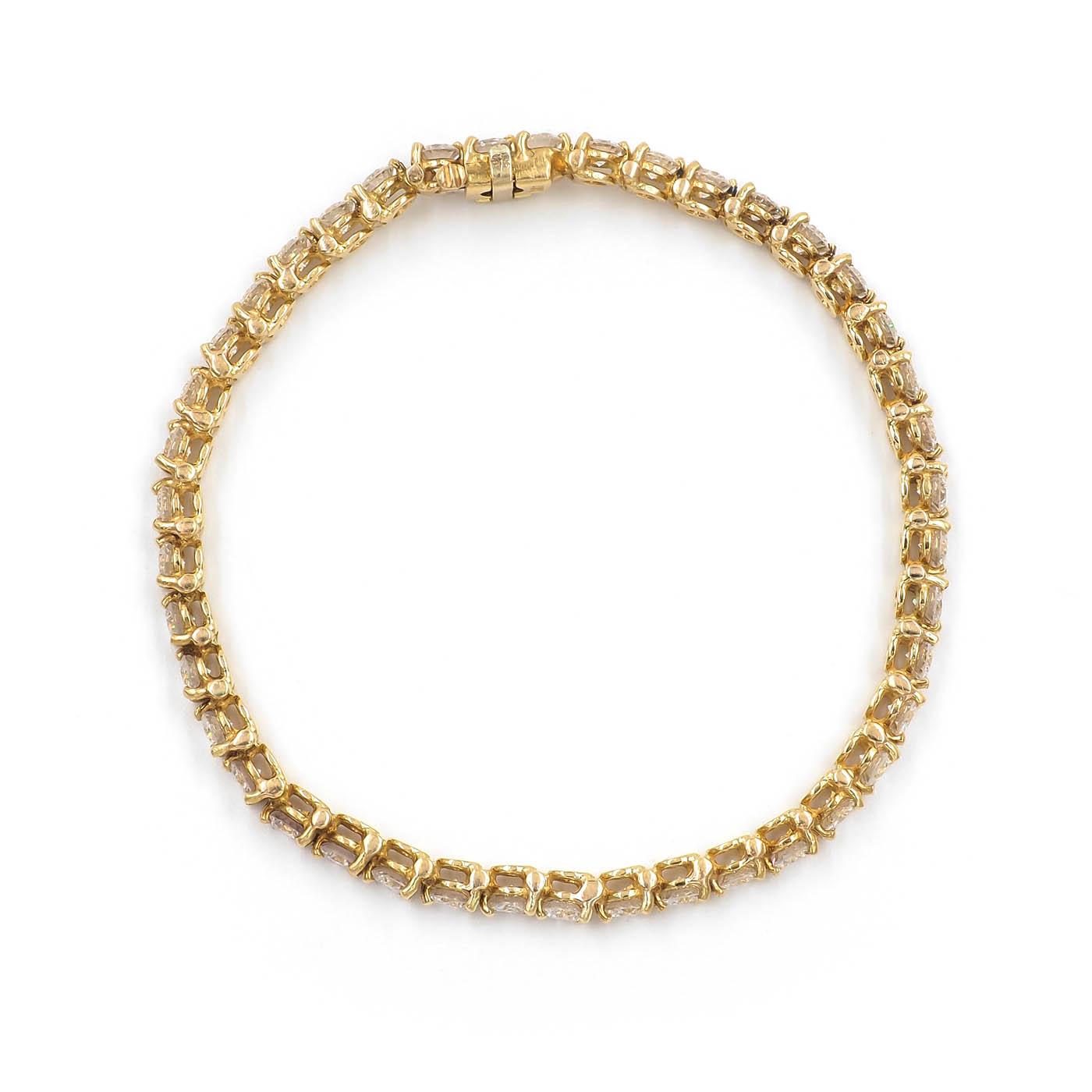Vintage 5.75 Ctw. Round Brilliant Cut Diamond Line Tennis Bracelet