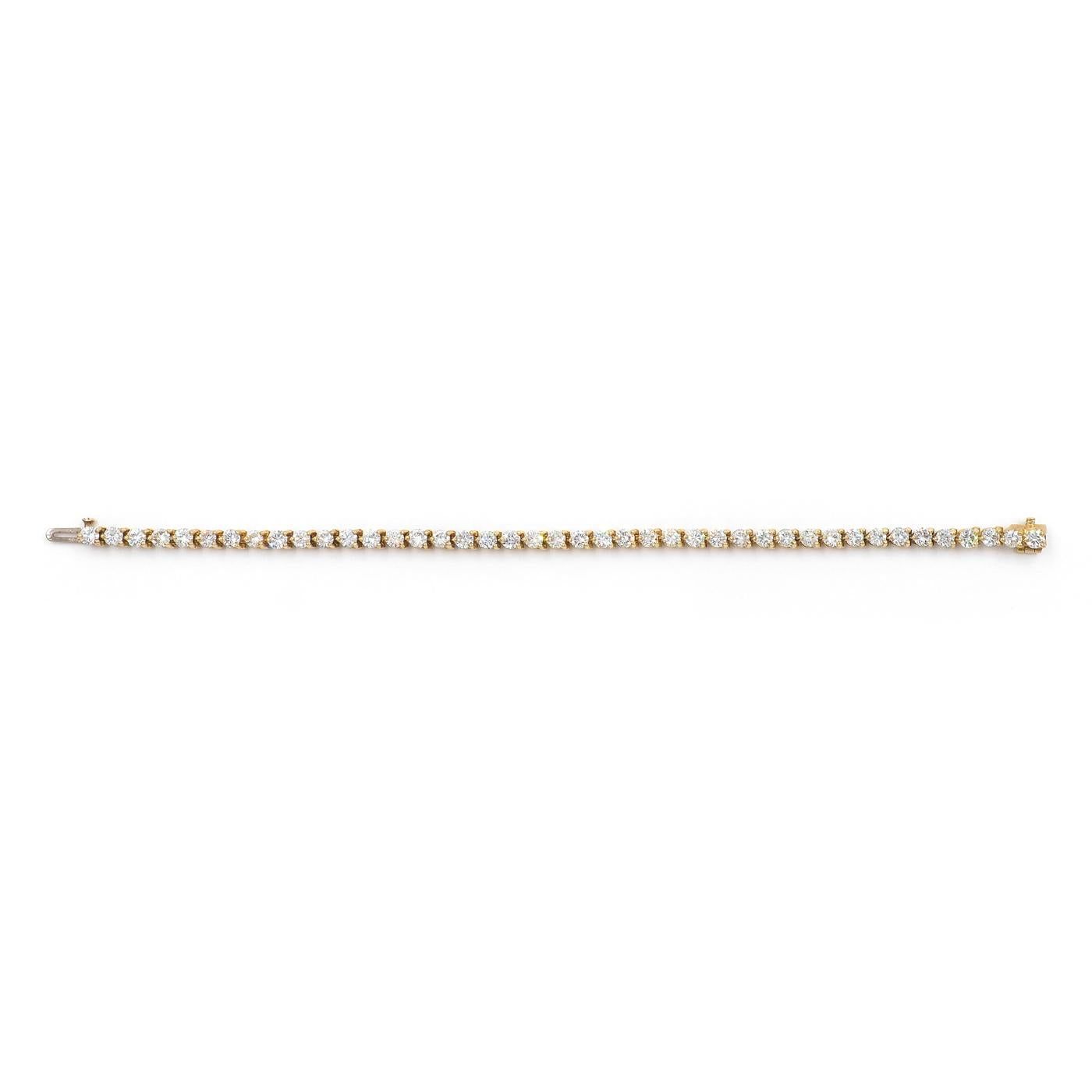 Vintage 5.75 Ctw. Round Brilliant Cut Diamond Line Tennis Bracelet