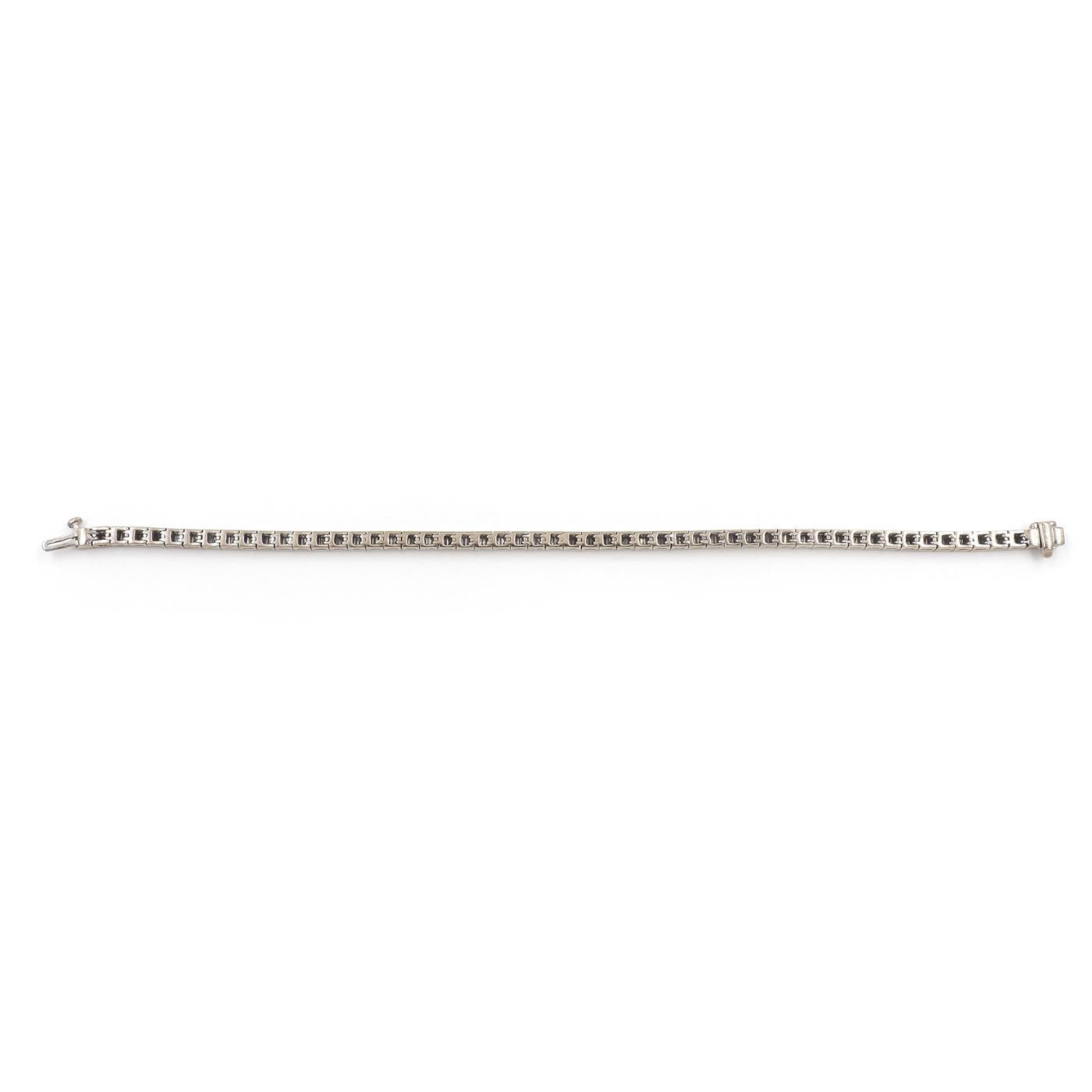 Vintage 3.23 Ctw. Baguette Cut Diamond Line Bracelet
