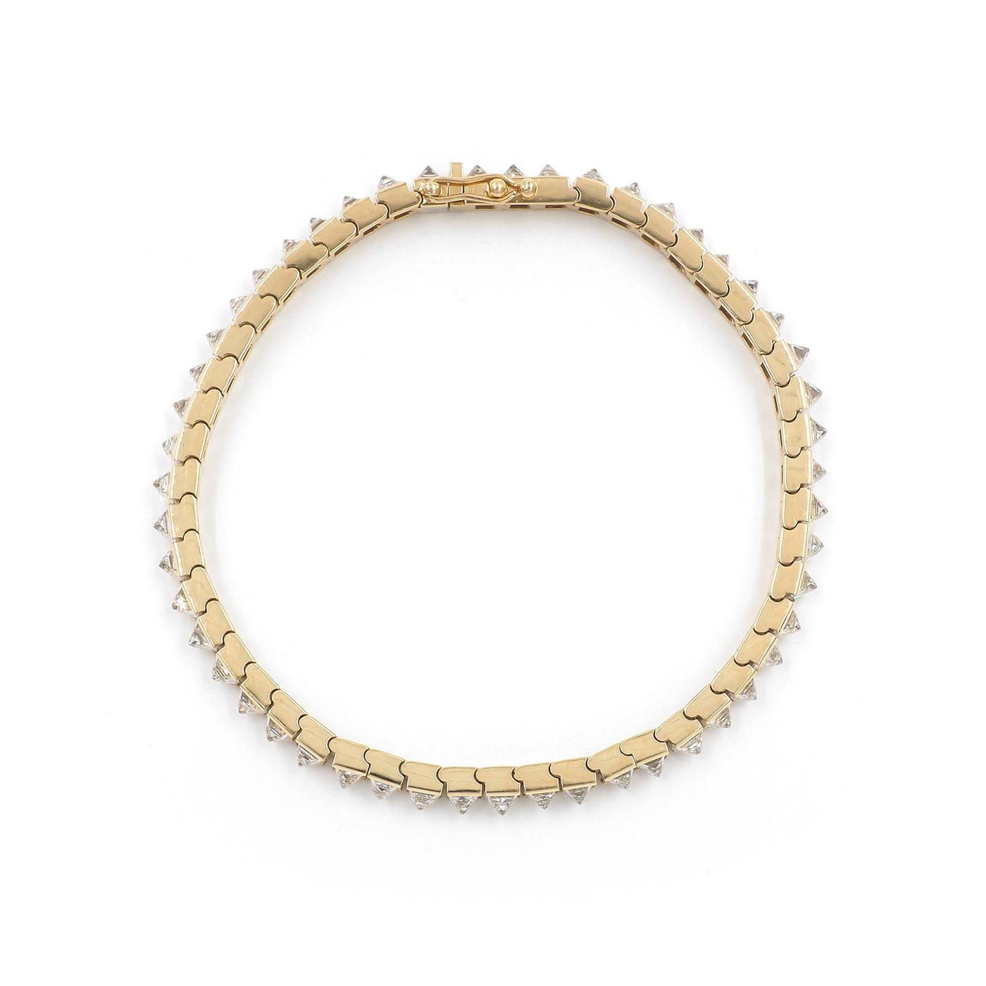10.00 Ctw. Pyramidal-Shaped Diamond Line Bracelet from Bespoke by Platt