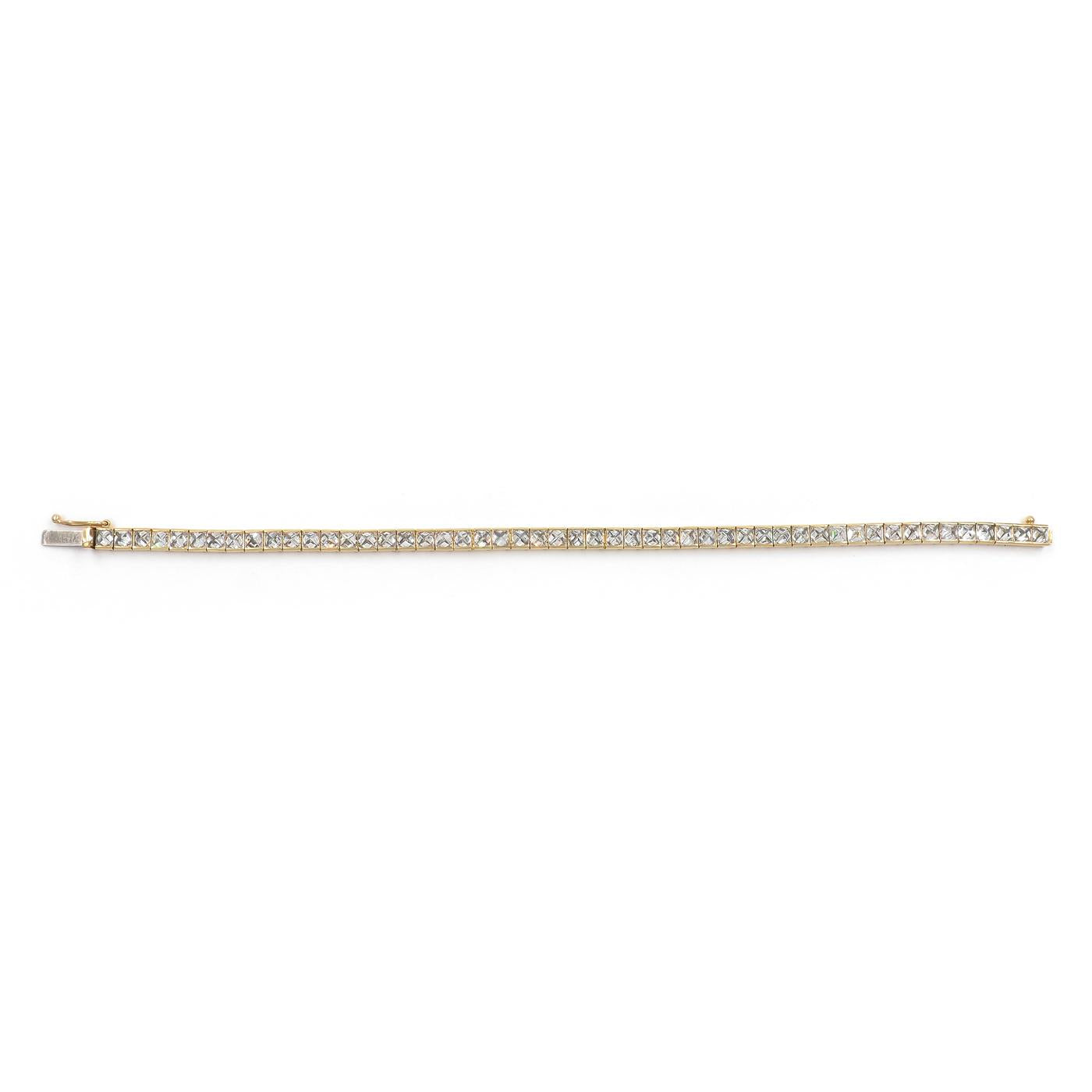 10.00 Ctw. Pyramidal-Shaped Diamond Line Bracelet from Bespoke by Platt