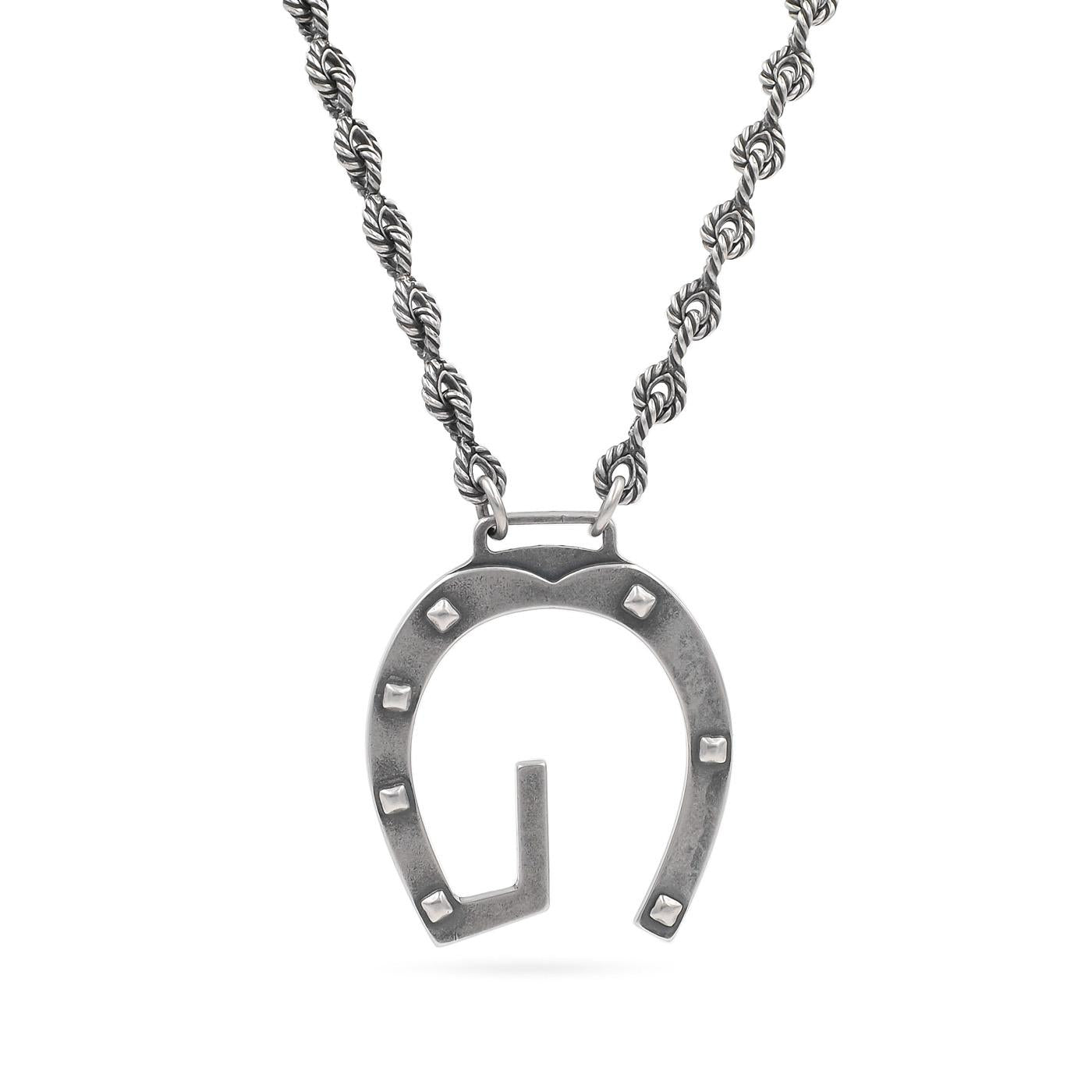 Vintage Horseshoe 'G' Pendant Necklace by Gucci