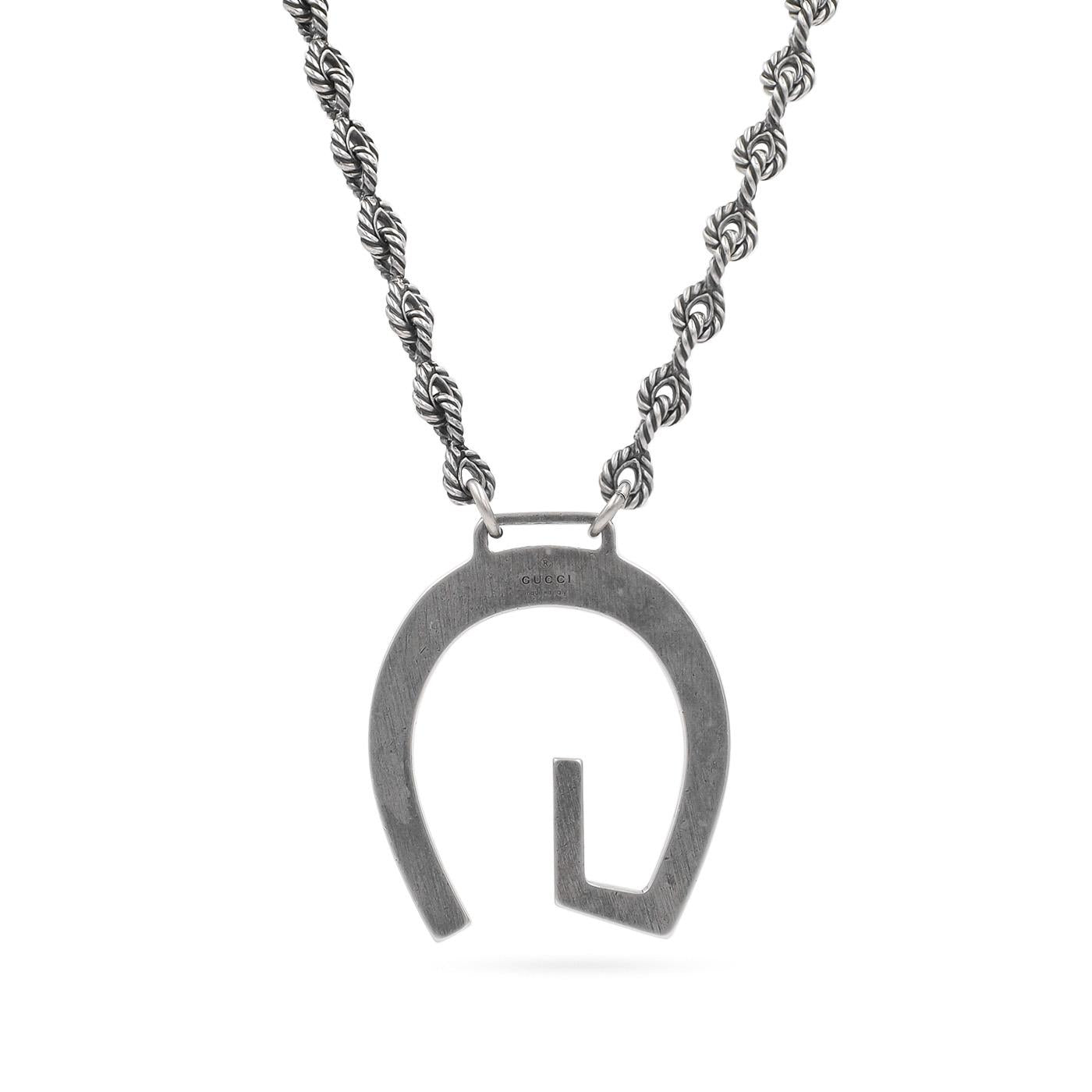 Vintage Horseshoe 'G' Pendant Necklace by Gucci
