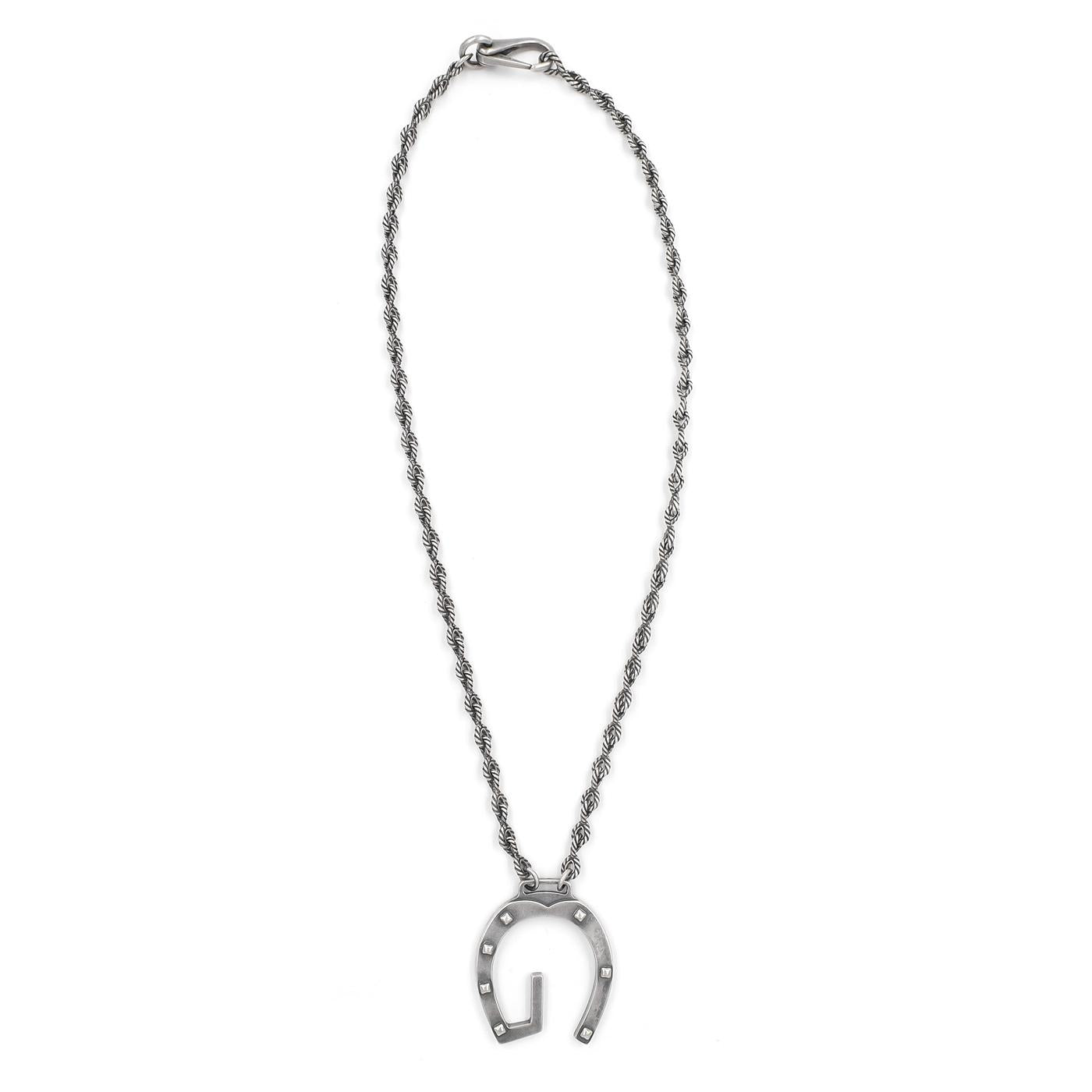Vintage Horseshoe 'G' Pendant Necklace by Gucci