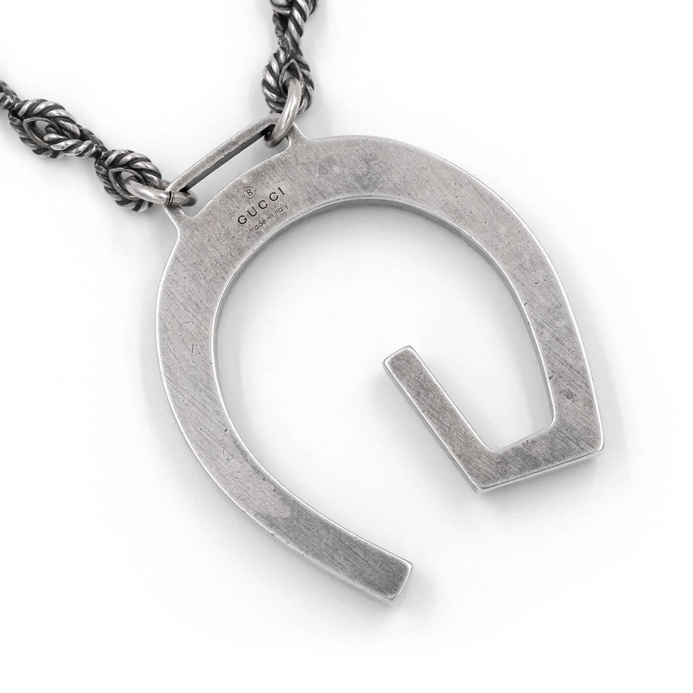 Vintage Horseshoe 'G' Pendant Necklace by Gucci
