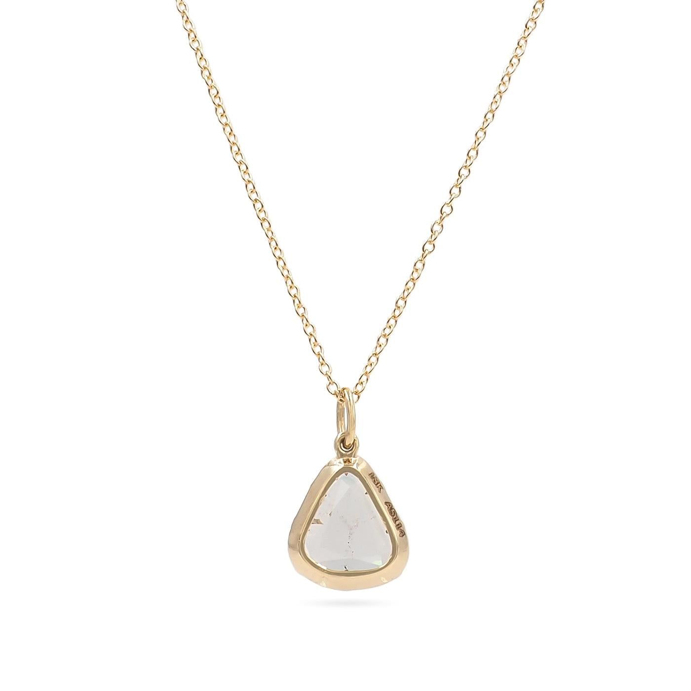 Victorian-Inspired 0.88 Ct. Portrait-Style Rose Cut Diamond Pendant Necklace