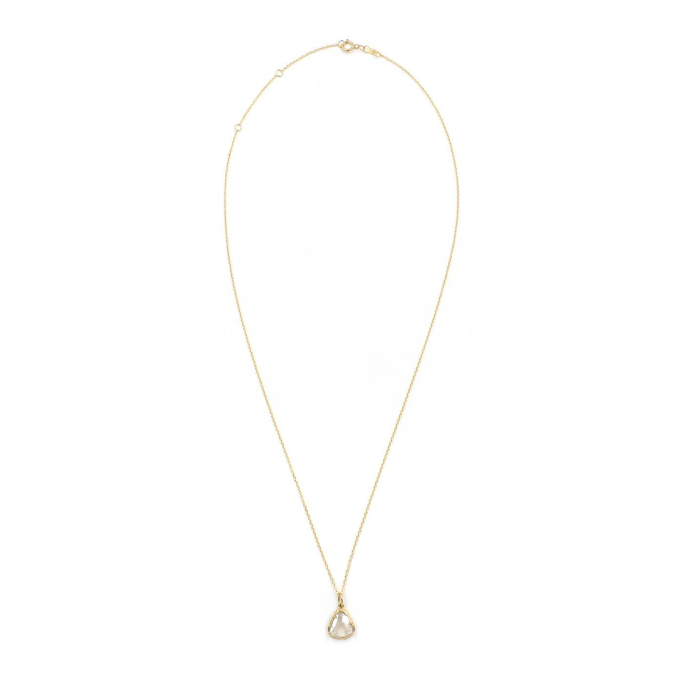 Victorian-Inspired 0.88 Ct. Portrait-Style Rose Cut Diamond Pendant Necklace