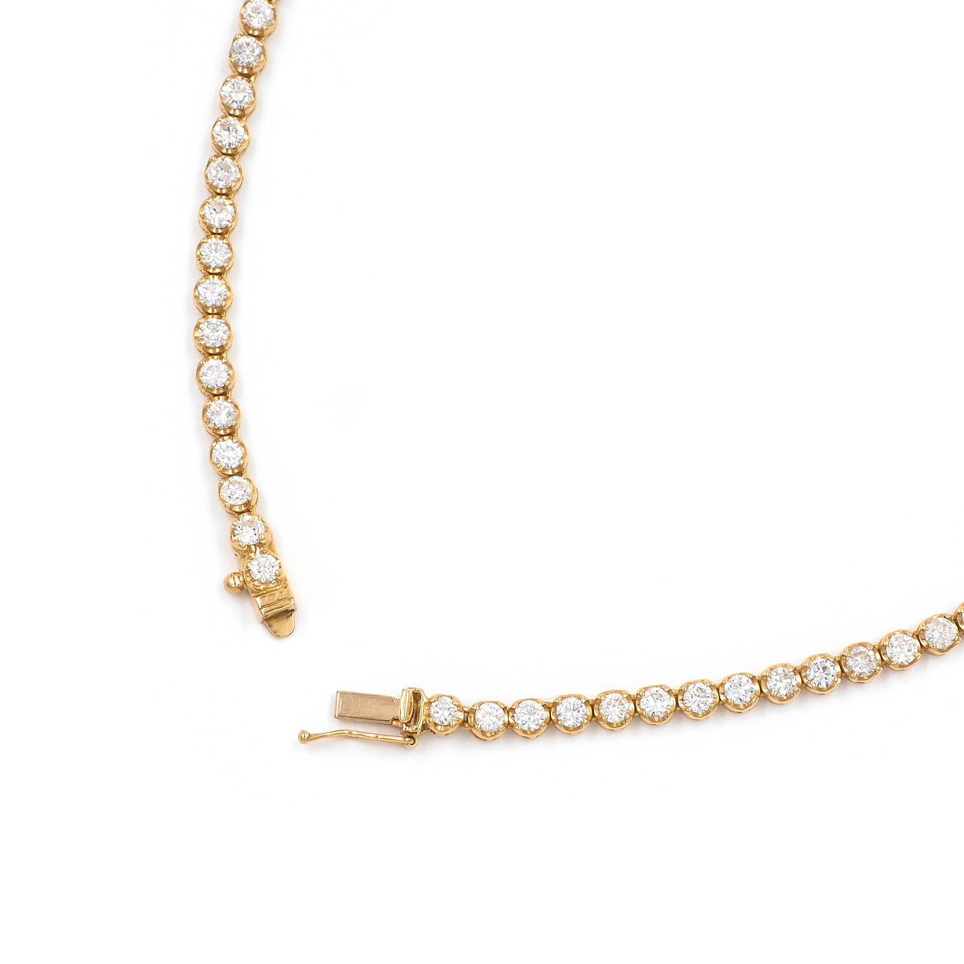 18.40 Ctw. Old European Cut Diamond Rivière Necklace from Bespoke by Platt
