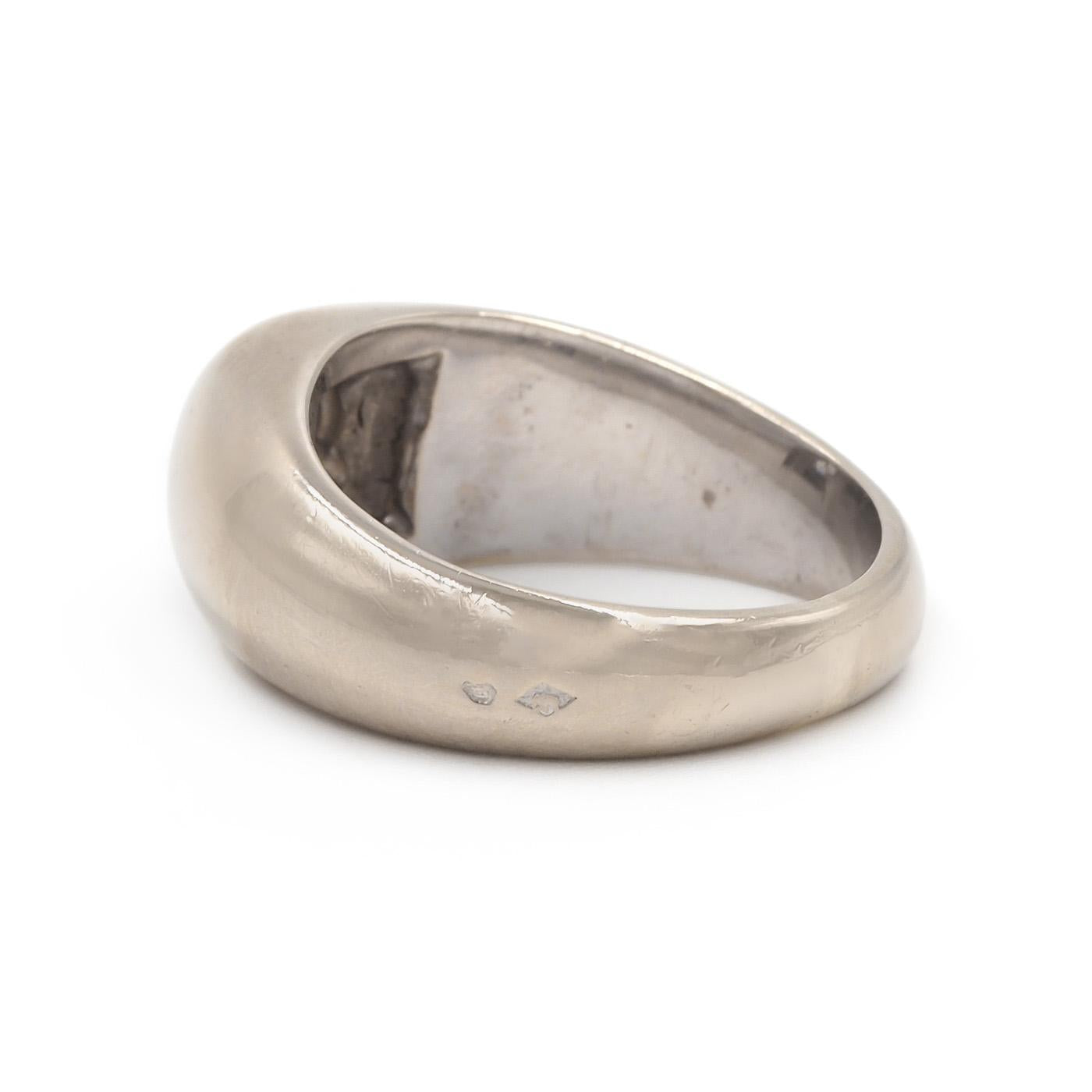 Art Deco 0.60 Ct. Old European Cut Diamond Domed Gypsy Ring